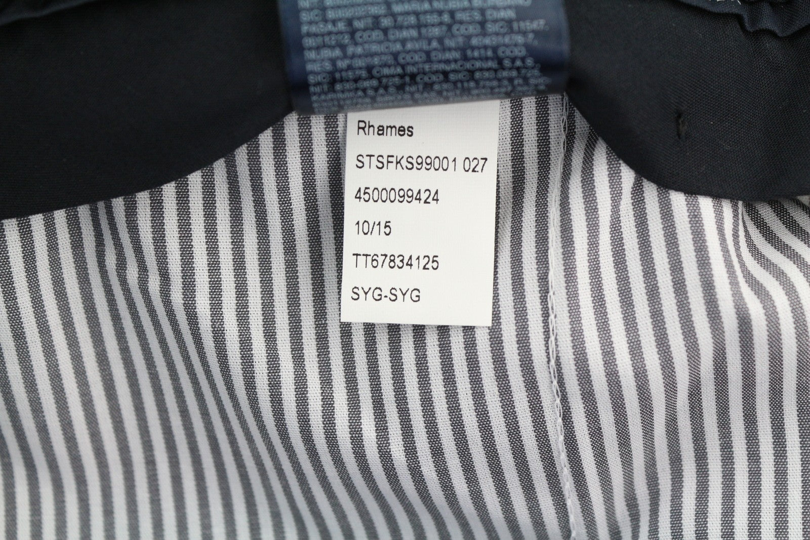 TOMMY HILFIGER Rhames Men Trousers 94 Long Grey Wool Patterned Tapered Fit Flat