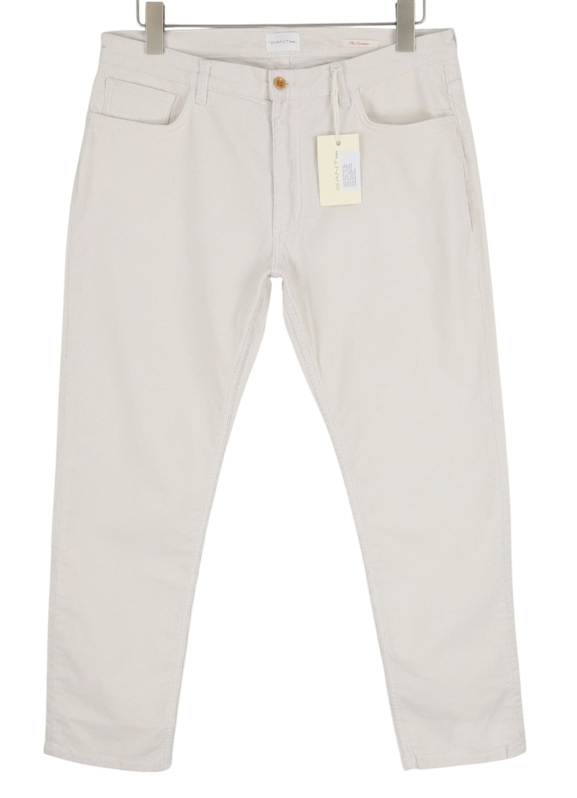 GANT Rugger The Cordster Women Trousers W31/L34 Ivory Corduroy Zip Fly Ankle