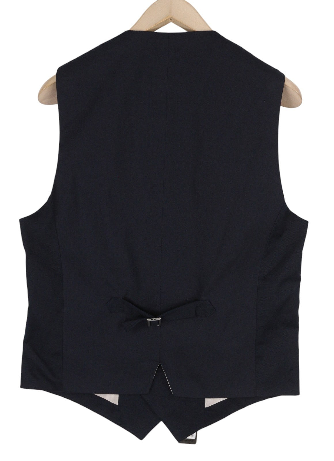 ANTONY MORATO Men Waistcoat S Dark Blue Notch Lapel Double Breasted Lined Vest