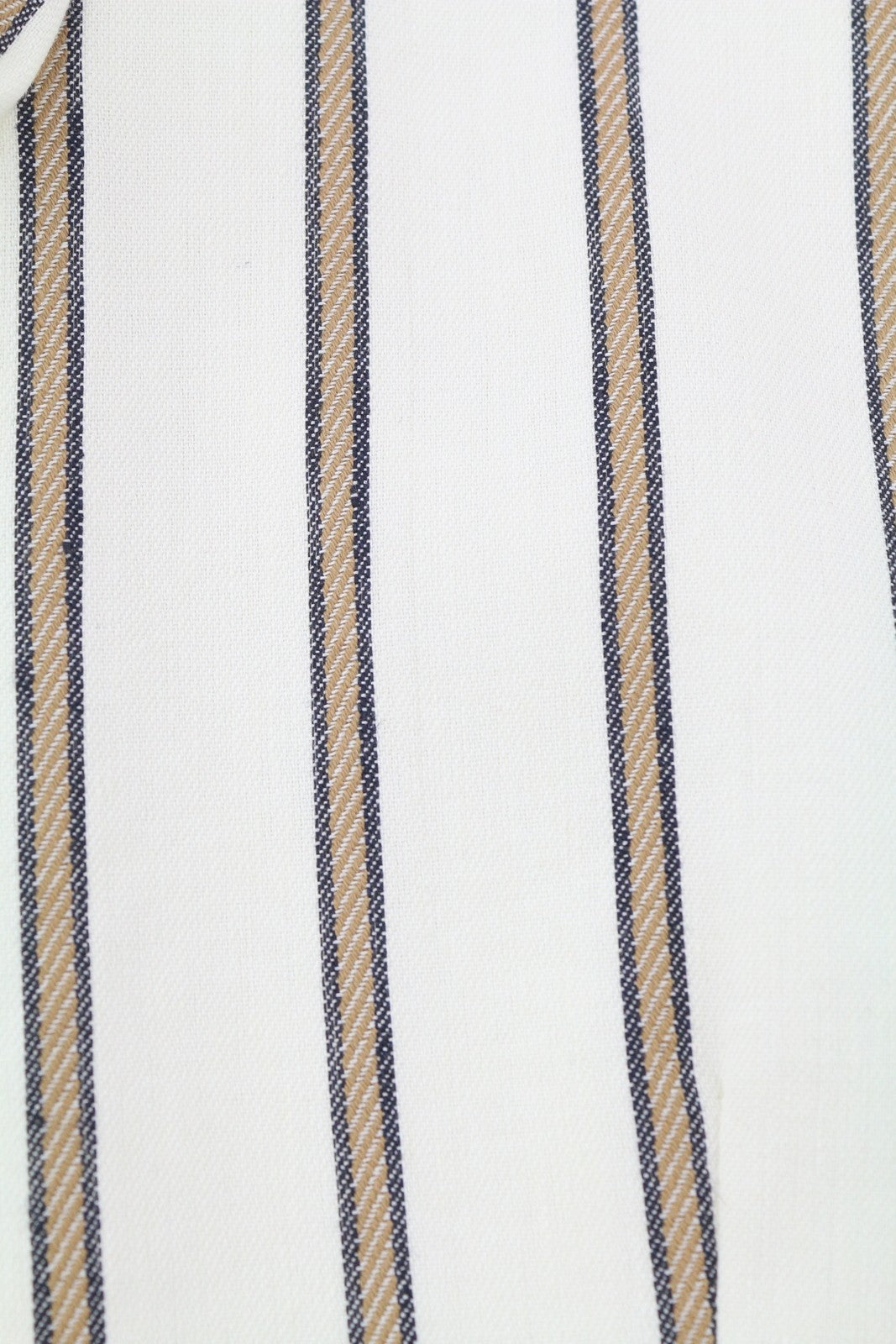 GANT Stripe Linen Straight Women Blazer EU42 Off-White Linen Blend Notch Lapel