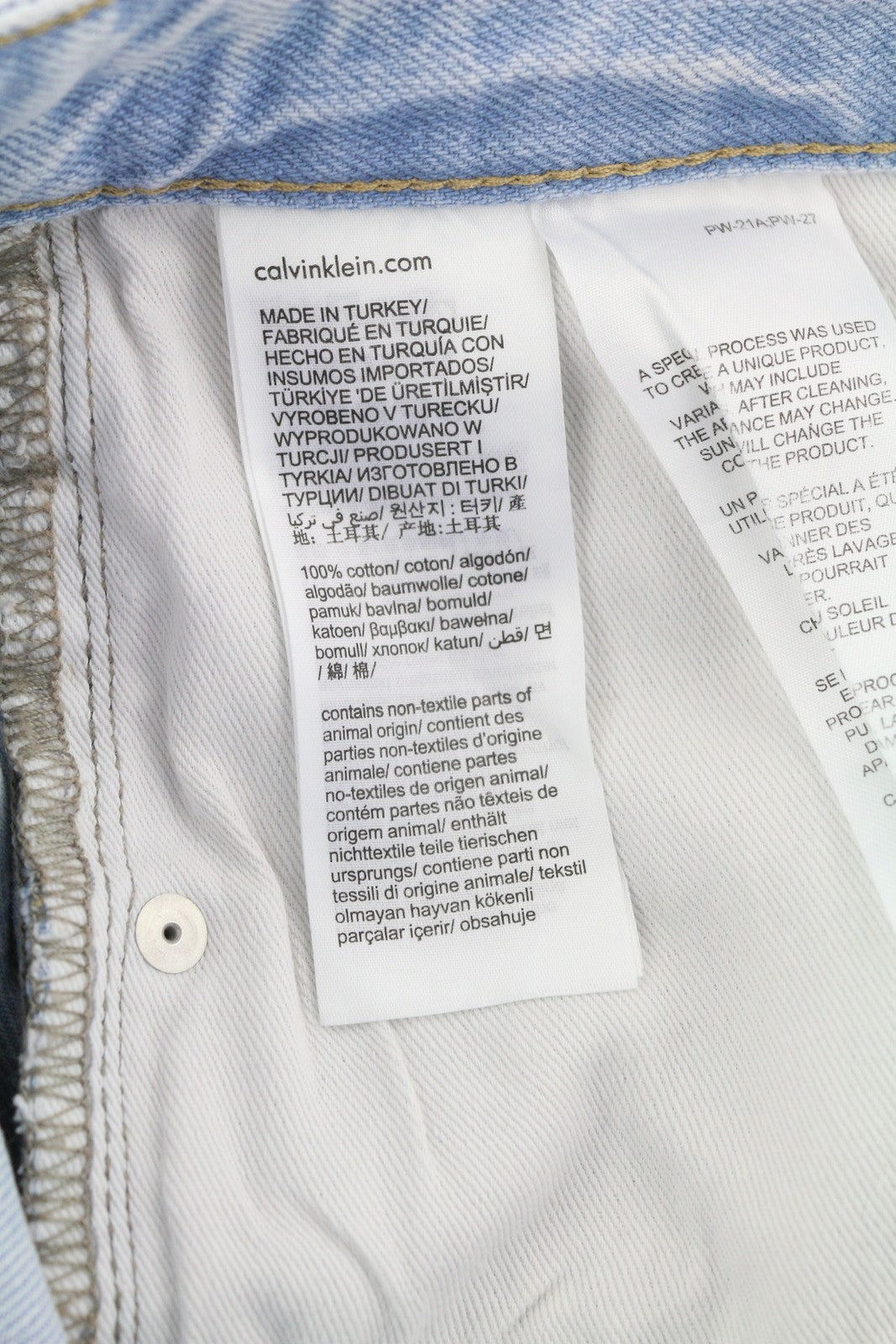 CALVIN KLEIN 90-ųjų tiesūs vyriški džinsai W32 šviesiai mėlyni skalbti išblukę užtrauktukai Fly Denim 