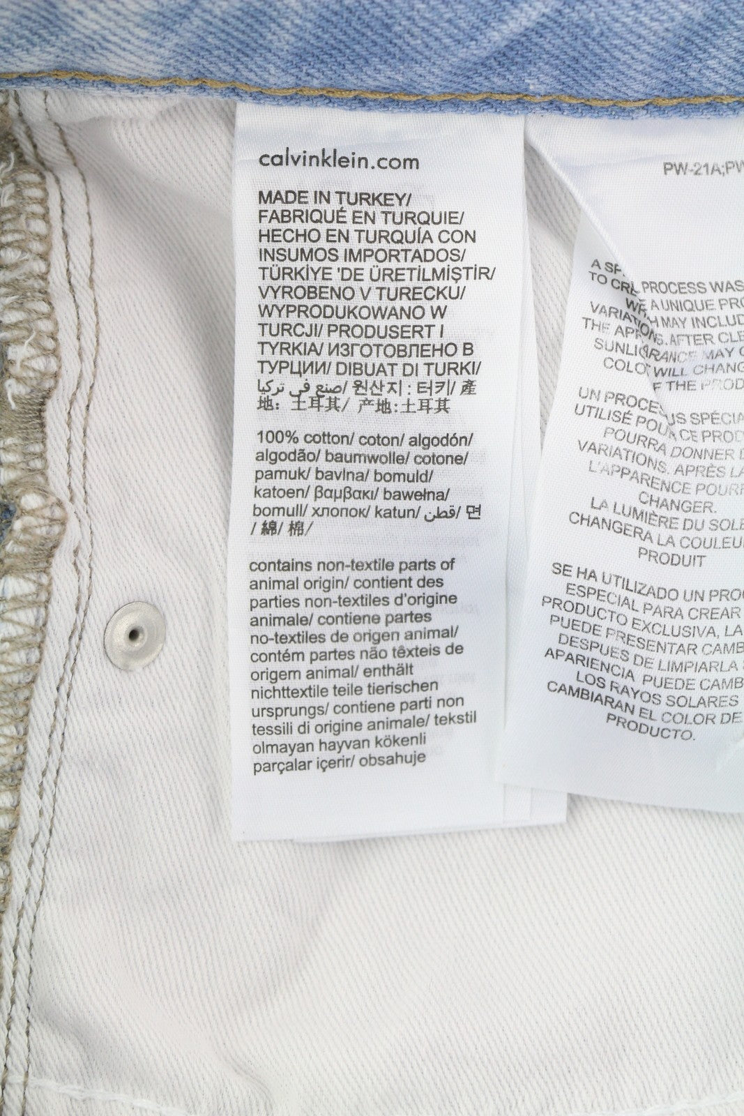 CALVIN KLEIN 90-ųjų tiesūs vyriški džinsai W29 šviesiai mėlyni skalbti išblukę užtrauktukai Fly Denim 