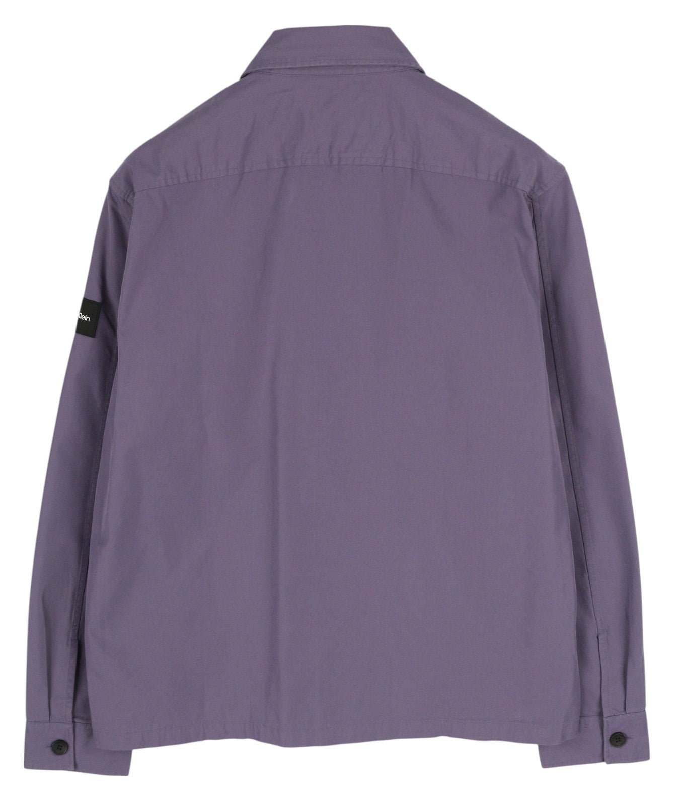 CALVIN KLEIN Men Shirt M Beige Button-Up Spread Patch Pockets Overshirt RRP€119