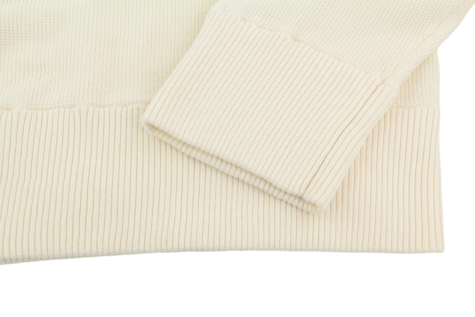 TOMMY HILFIGER Monotype Tipped Men Jumper L Ivory Button-Up Tight-Knit Cardigan