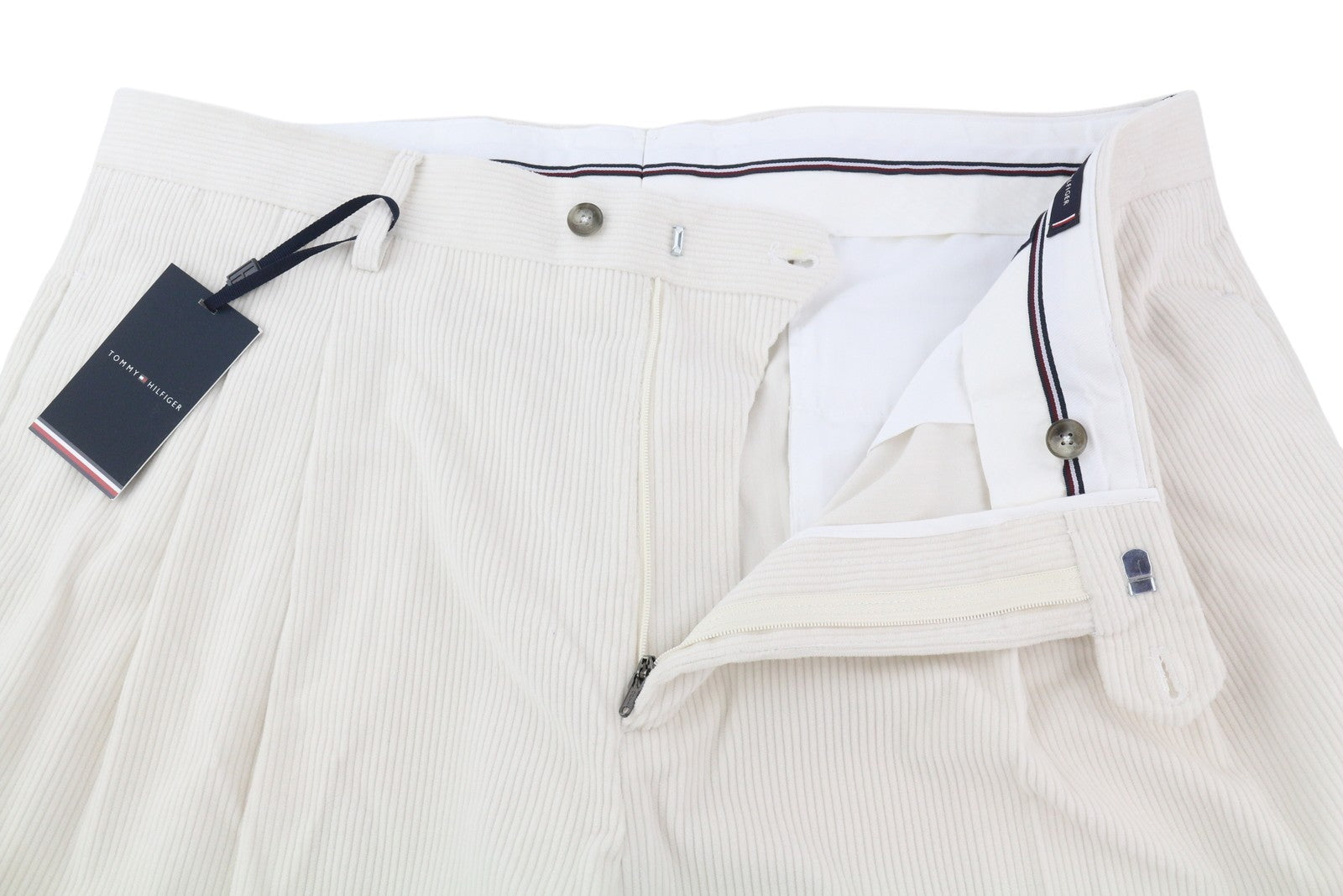 TOMMY HILFIGER Rock Velvet Lardini Men Trousers W38 Corduroy Pleated RRP€139