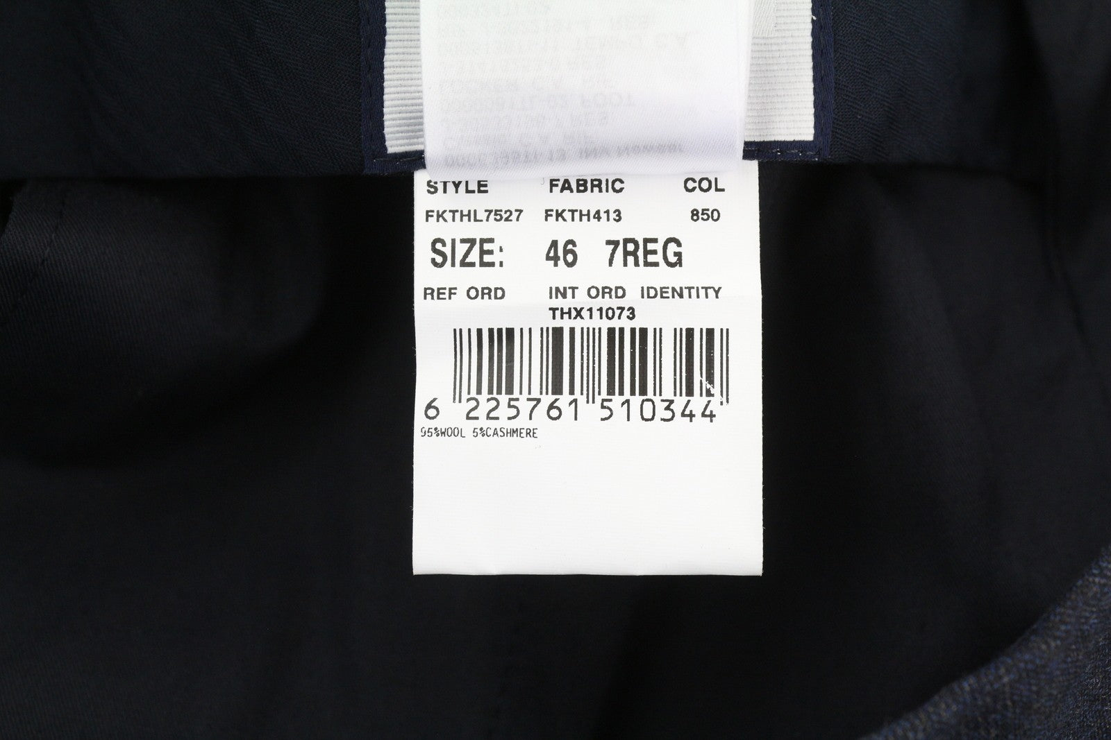 TOMMY HILFIGER Lardini Men Trousers 46 Blue Patterned Wool Cashmere Slim Fit