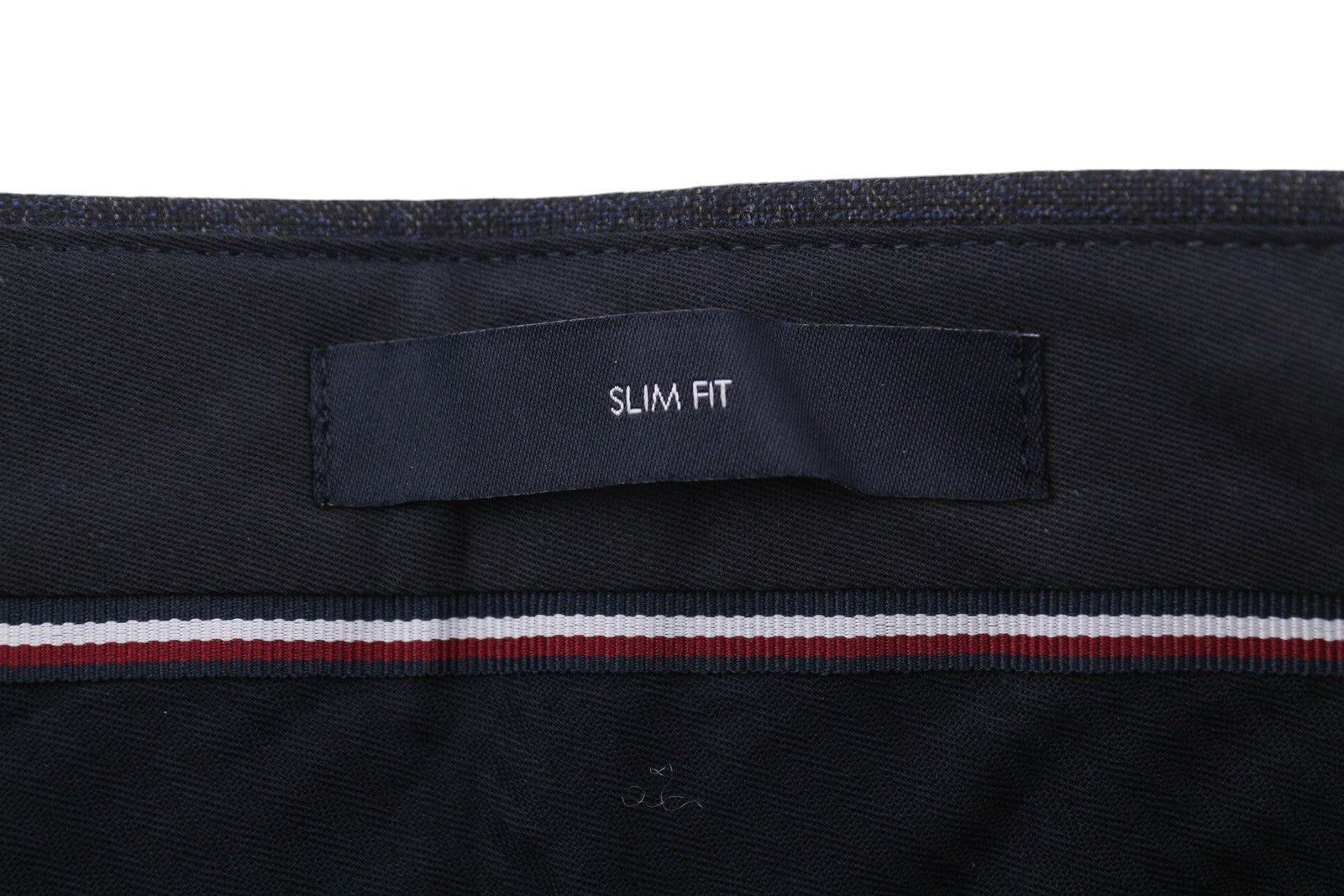 TOMMY HILFIGER Lardini Men Trousers 46 Blue Patterned Wool Cashmere Slim Fit