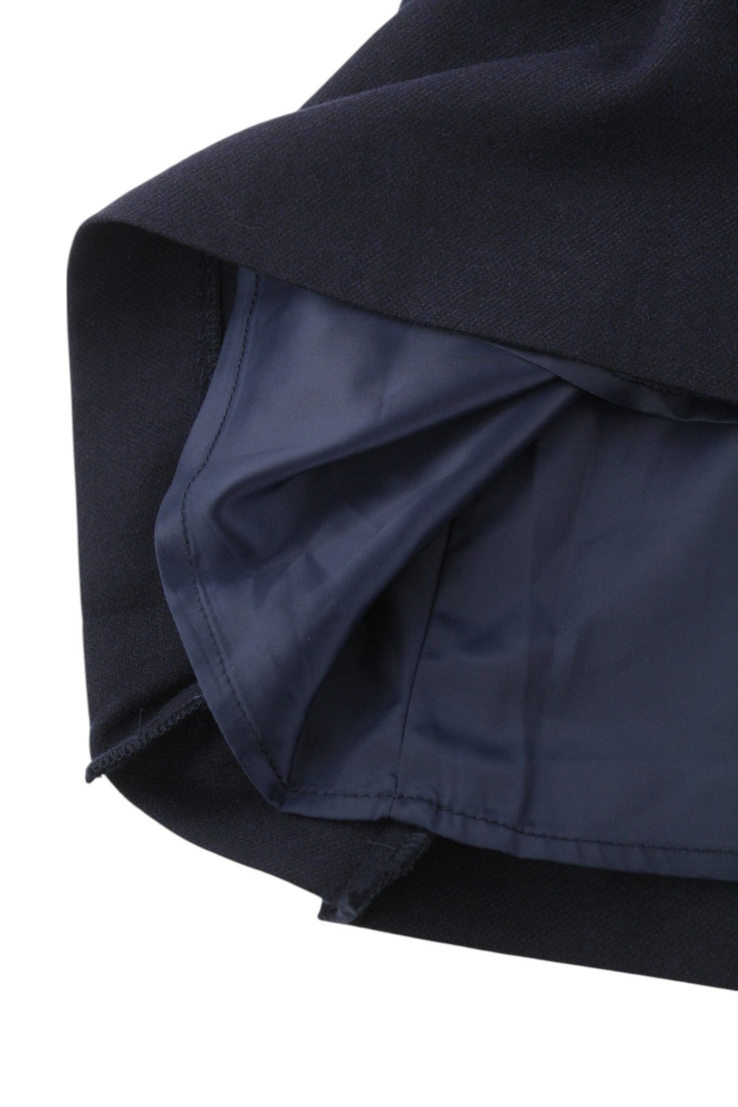 GANT Washable Stretch Wool Women Skirt EU36 Dark Blue Pleat Lined Knee Length