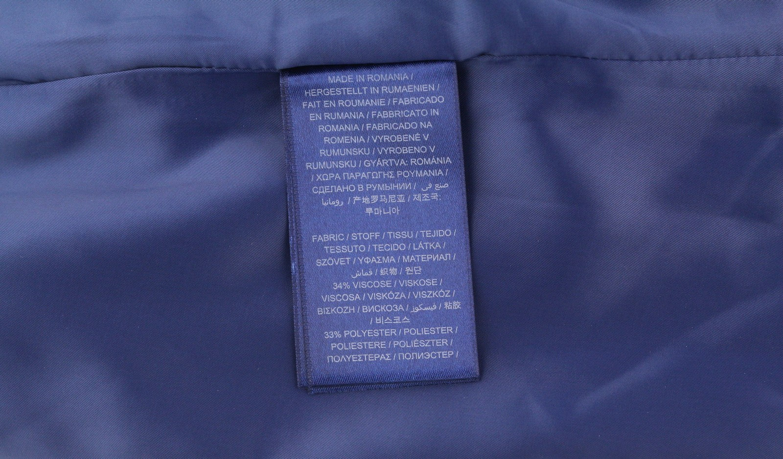 GANT Flannel Flare Women Skirt EU36 Dark Blue Wool Blend Lined Zip Knee-Length