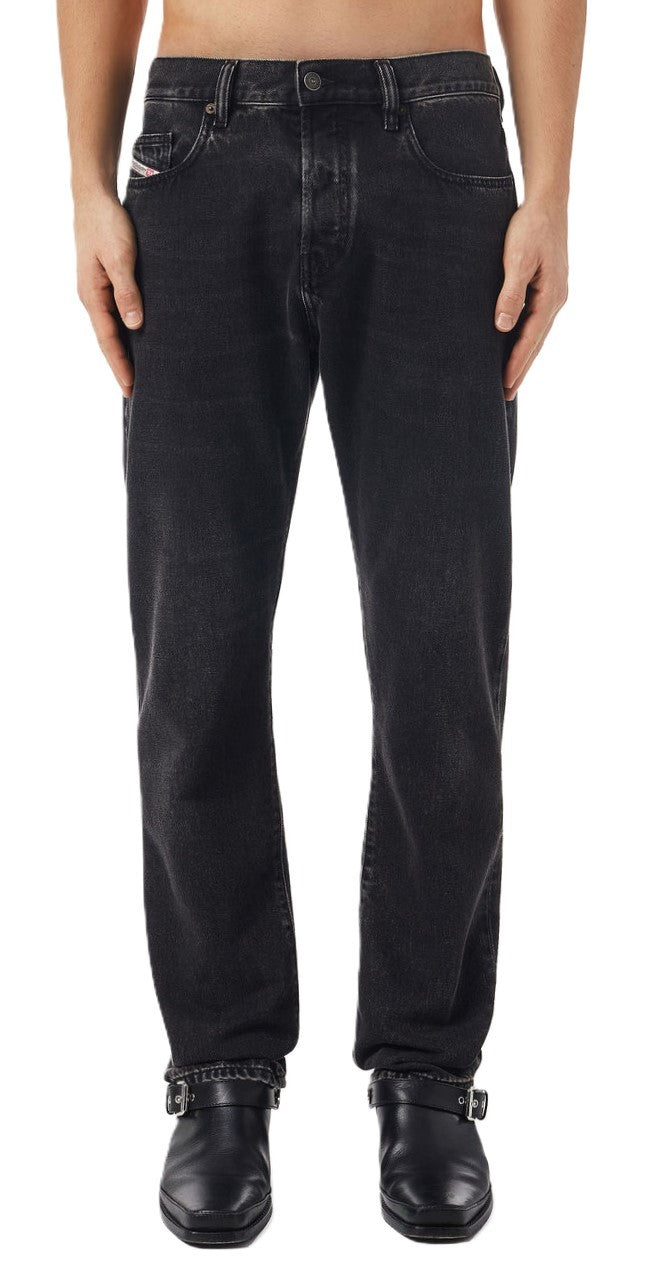 DIESEL 2020 D-Viker 09B88 Men Jeans W36/L32 Regular Fit Straight Black RRP€175