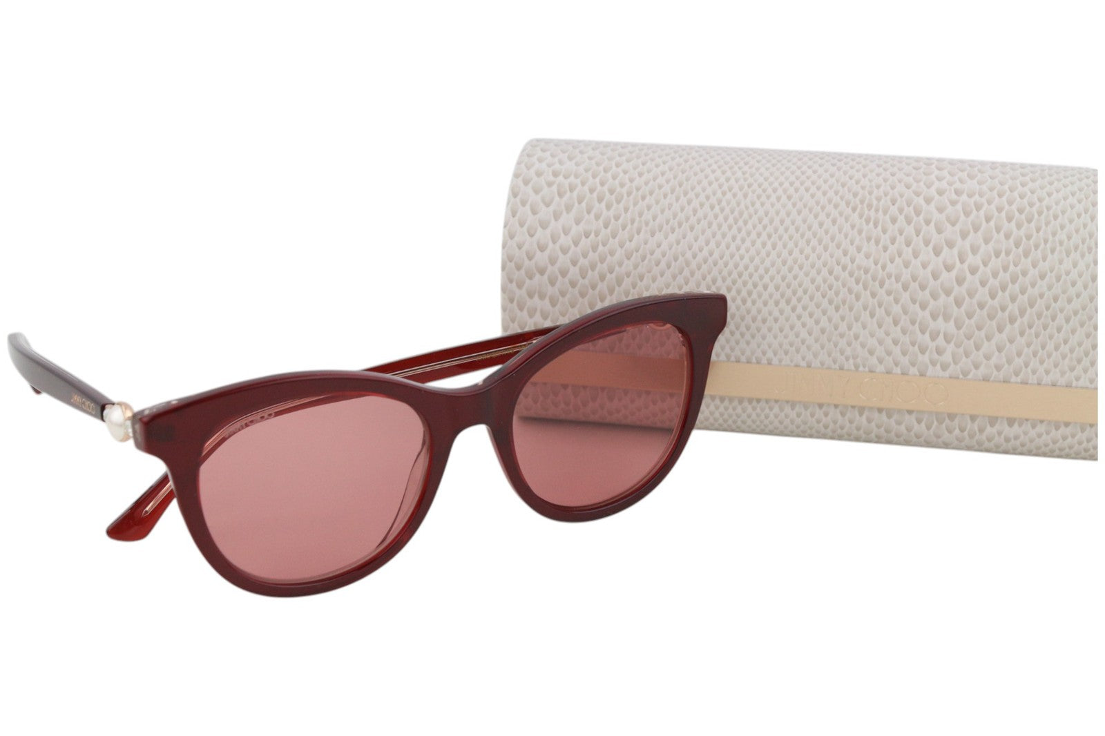 JIMMY CHOO Annabeth/S Women Sunglasses ONE SIZE Red Tinted Cateye Style RRP€349
