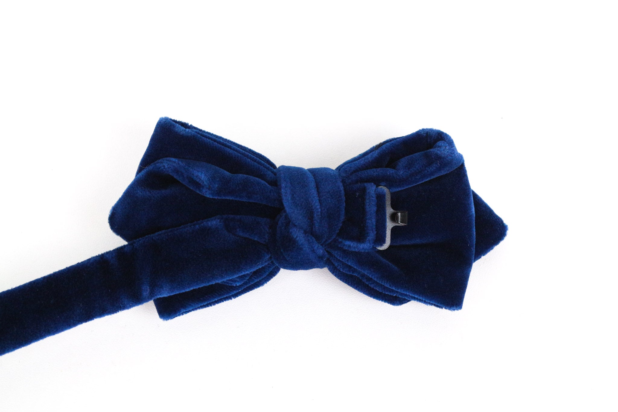 SUITSUPPLY Men Bowtie ~49 cm Formal Blue Pure Cotton Classic Velvet Butterfly