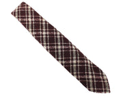 SUITSUPPLY Men Tie ~150 x 8 cm Purple Wool Blend Checked Pattern Classic Formal