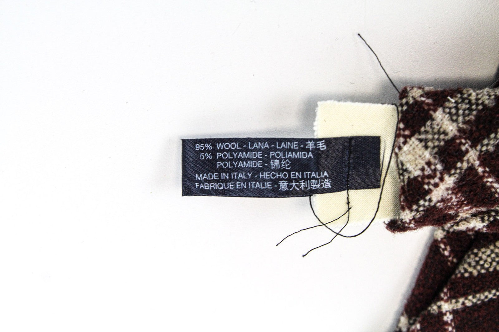 SUITSUPPLY Men Tie ~150 x 8 cm Purple Wool Blend Checked Pattern Classic Formal