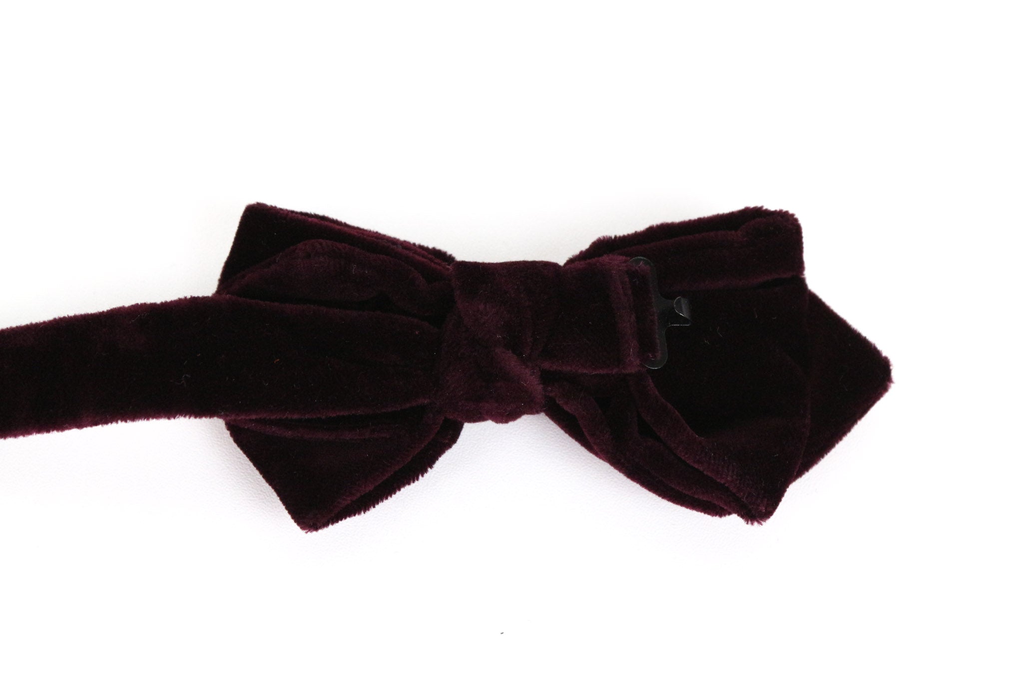 SUITSUPPLY Men Bowtie ~48 cm Burgundy Red Pure Cotton Classic Velvet Butterfly