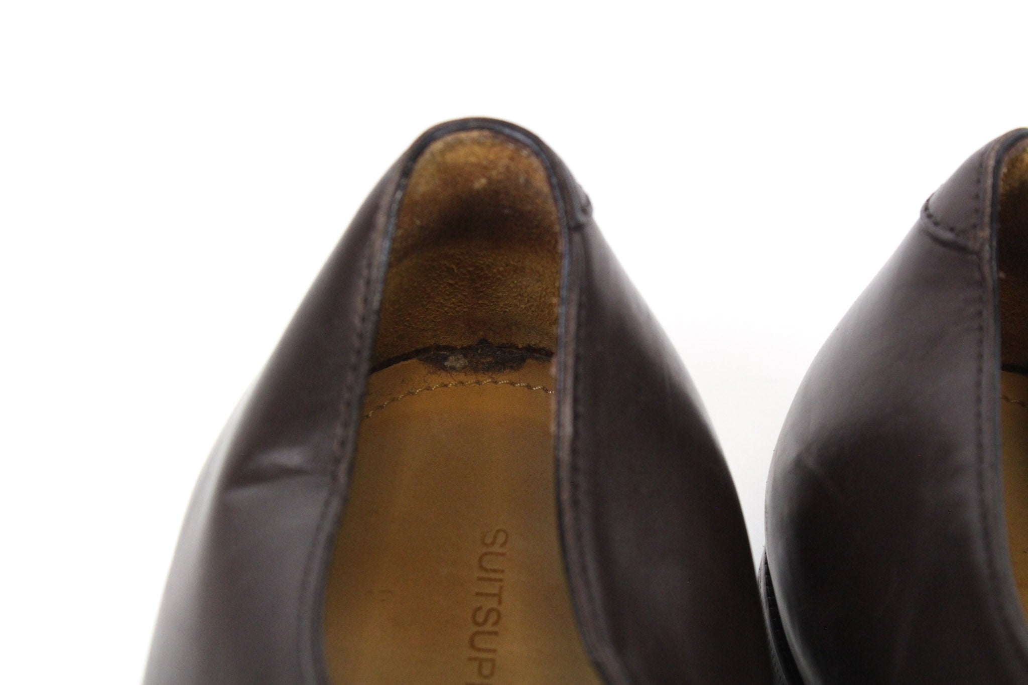 SUITSUPPLY Men Formal Shoes EU43 Dark Brown Laced Low-Top Genuine Leather UK9