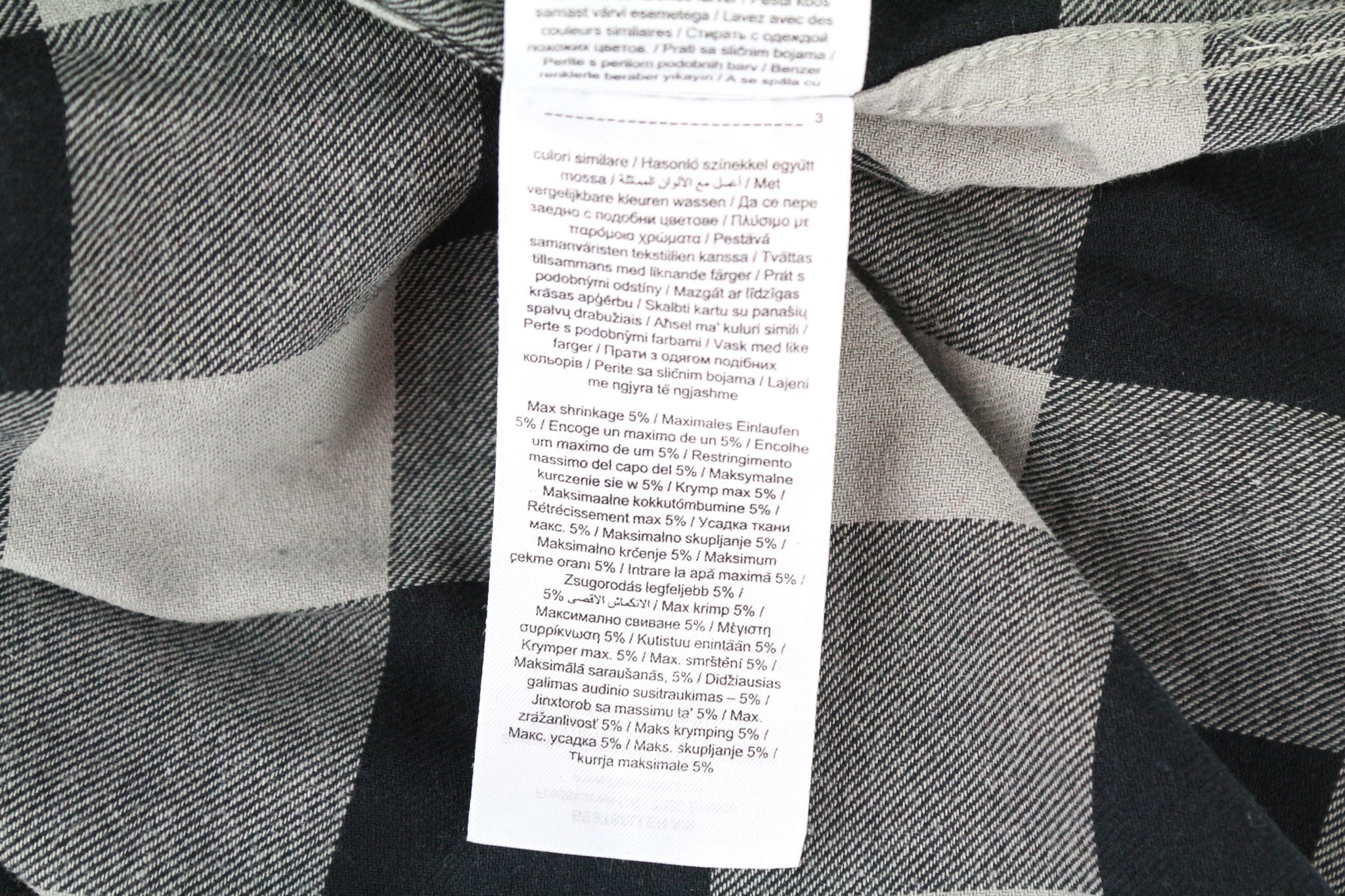 ONLY & SONS Men Shirt L Checked Grey Pure Cotton Long Sleeved Slim Fit Flannel