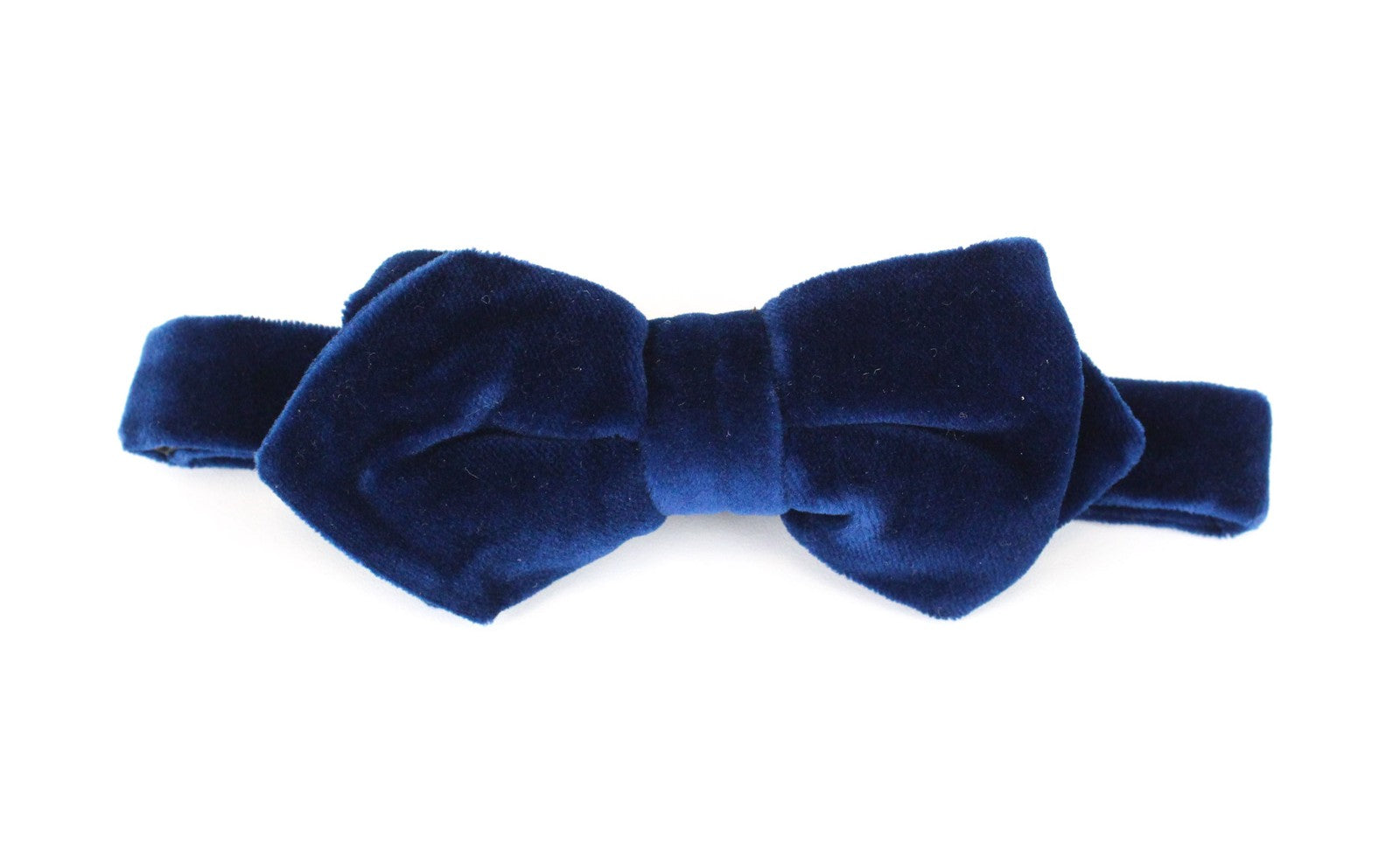 SUITSUPPLY Men Bowtie ~49 cm Blue Pure Cotton Classic Formal Butterfly Velvet