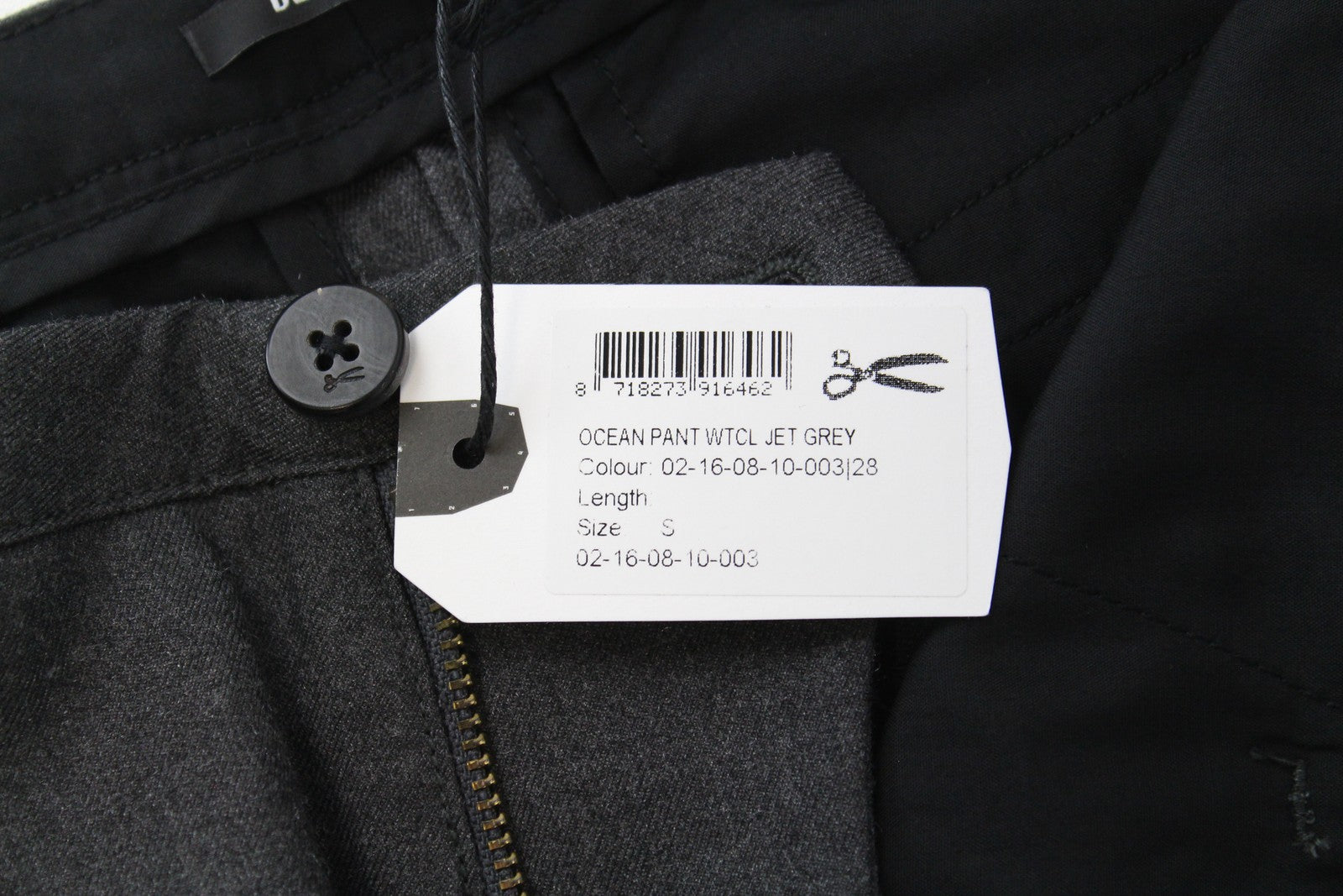 DENHAM Ocean Women Trousers S Grey Stretch Pleated Front Formal Cropped