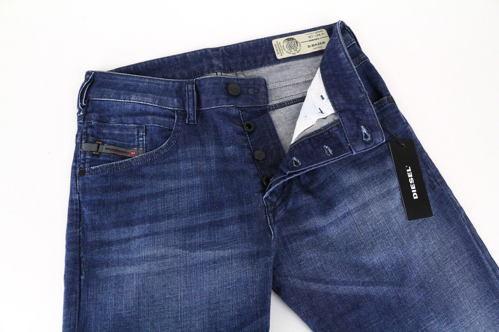 DIESEL D-Bazer 084GR Men Jeans W27/L32 Boys Tapered Fit Blue Cotton Stretch