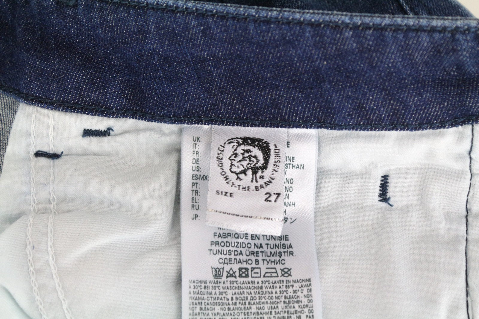 DIESEL D-Bazer 084GR Men Jeans W27/L32 Boys Tapered Fit Blue Cotton Stretch