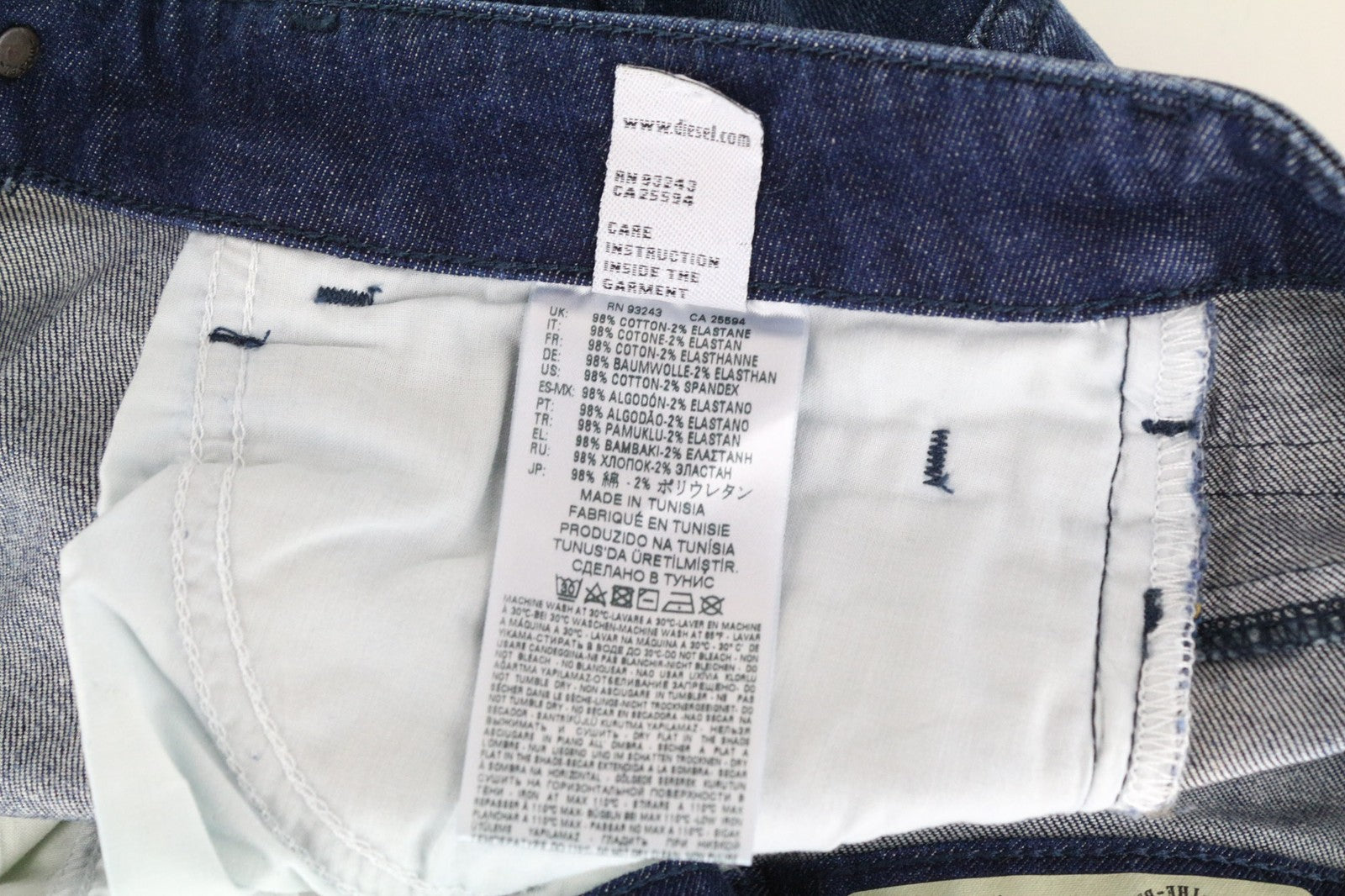 DIESEL D-Bazer 084GR Men Jeans W27/L32 Boys Tapered Fit Blue Cotton Stretch