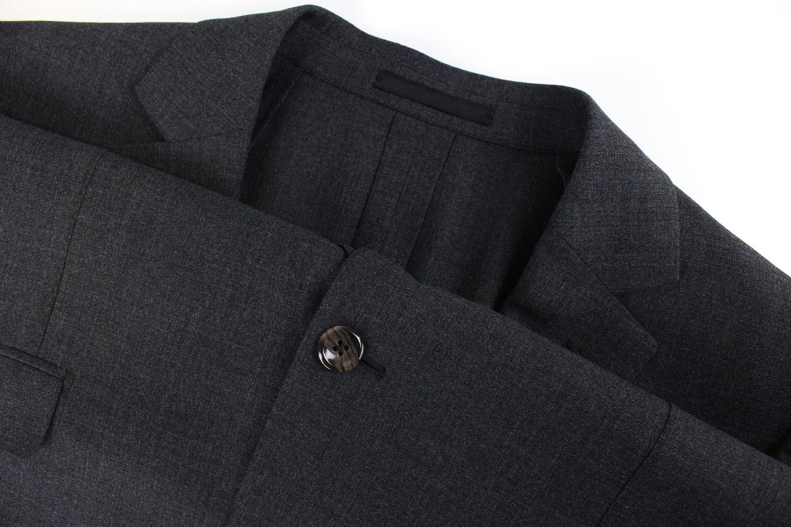 SUITSUPPLY La Spalla Men Suit UK44S Unlined Single-Breasted Grey Wool 2 Piece