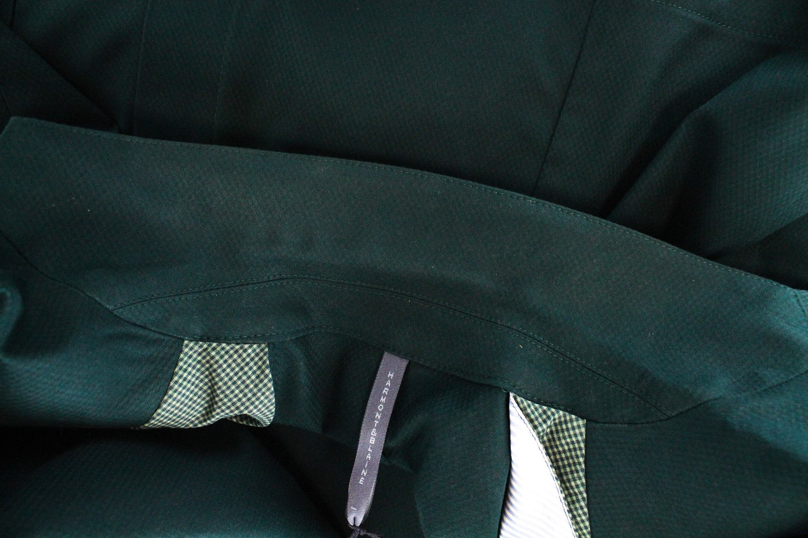 HARMONT & BLAINE Men Blazer 48 Green Cotton Stretch Unlined Single-Breasted