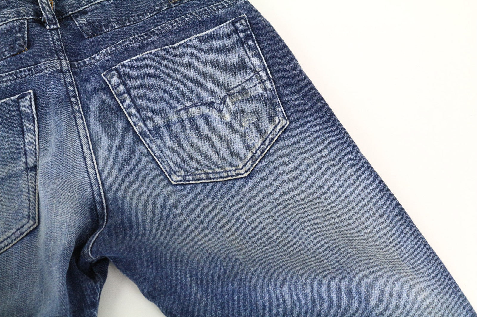 DIESEL D-Bazer 0870H Men Jeans W27/L32 Boys Tapered Washed Blue Cotton Stretch