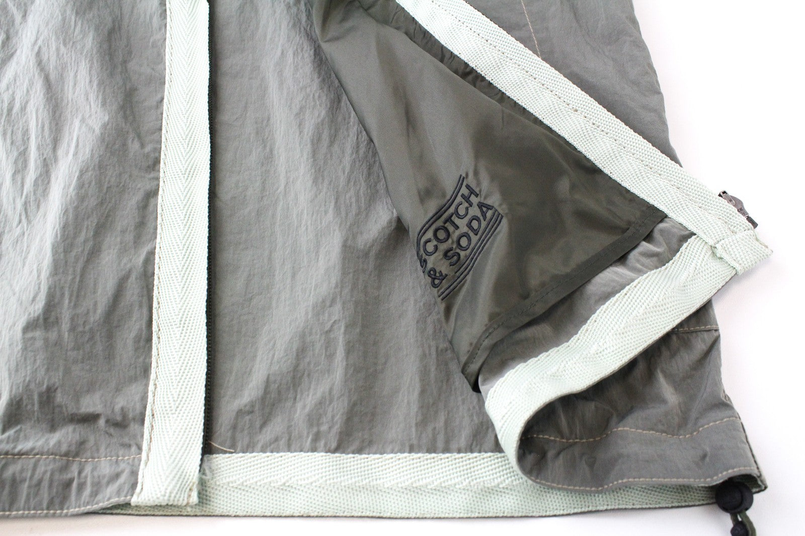 SCOTCH & SODA Ams Couture Men Jacket ~L Grey Lightweight Long Sleeved Hooded