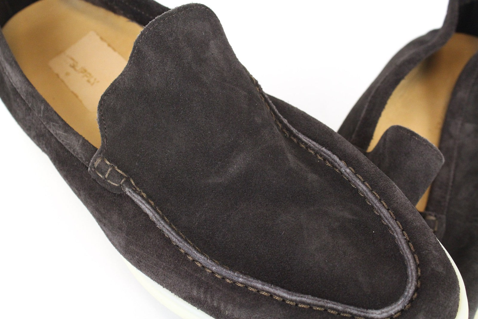 SUITSUPPLY Men Casual Shoes EU43/UK9 Dark Brown Suede Leather Loafers Smart