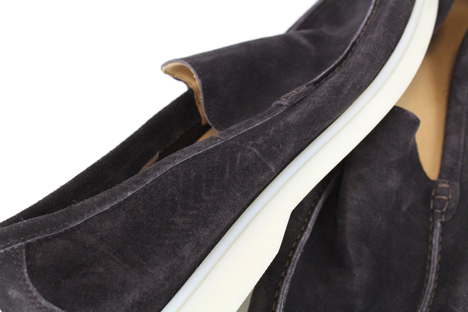 SUITSUPPLY Men Casual Shoes EU43/UK9 Dark Brown Suede Leather Loafers Smart