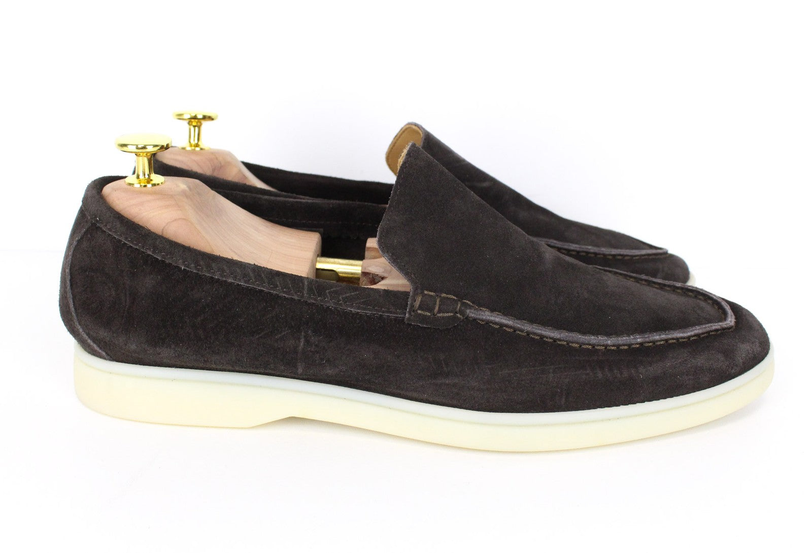 SUITSUPPLY Men Casual Shoes EU43/UK9 Dark Brown Suede Leather Loafers Smart