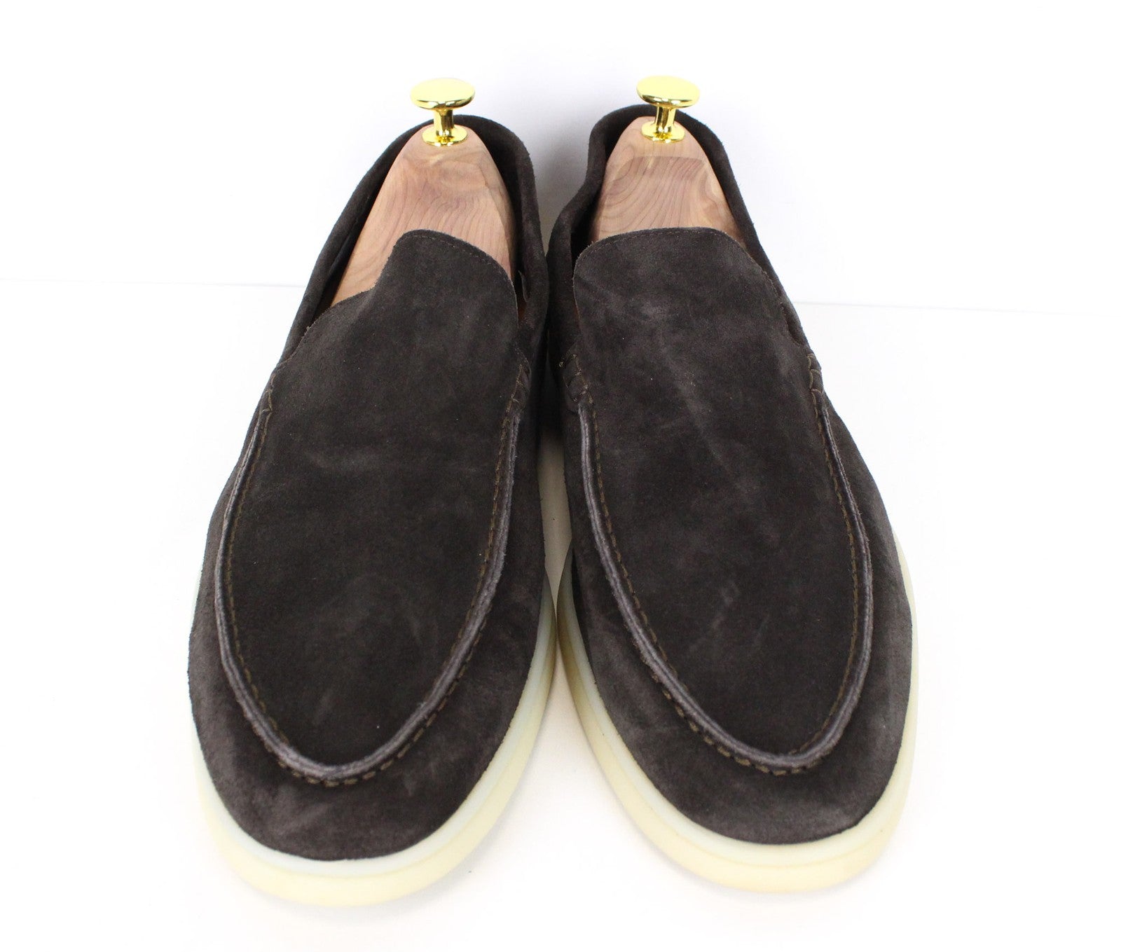 SUITSUPPLY Men Casual Shoes EU43/UK9 Dark Brown Suede Leather Loafers Smart