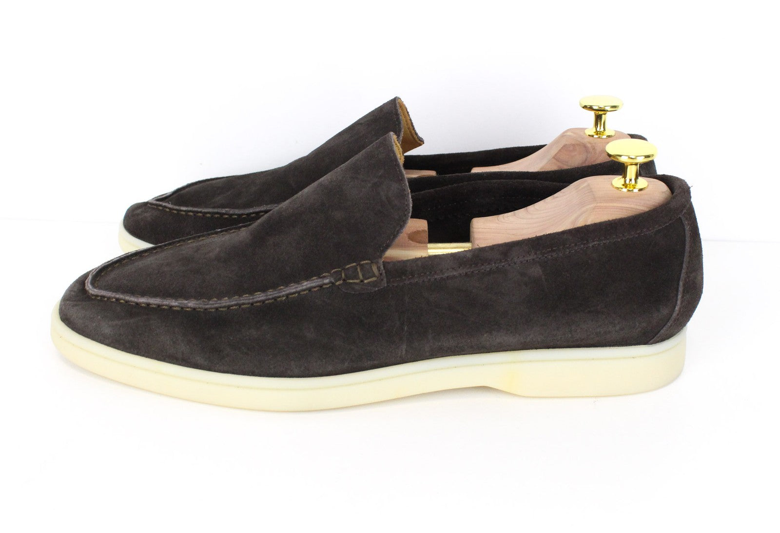 SUITSUPPLY Men Casual Shoes EU43/UK9 Dark Brown Suede Leather Loafers Smart