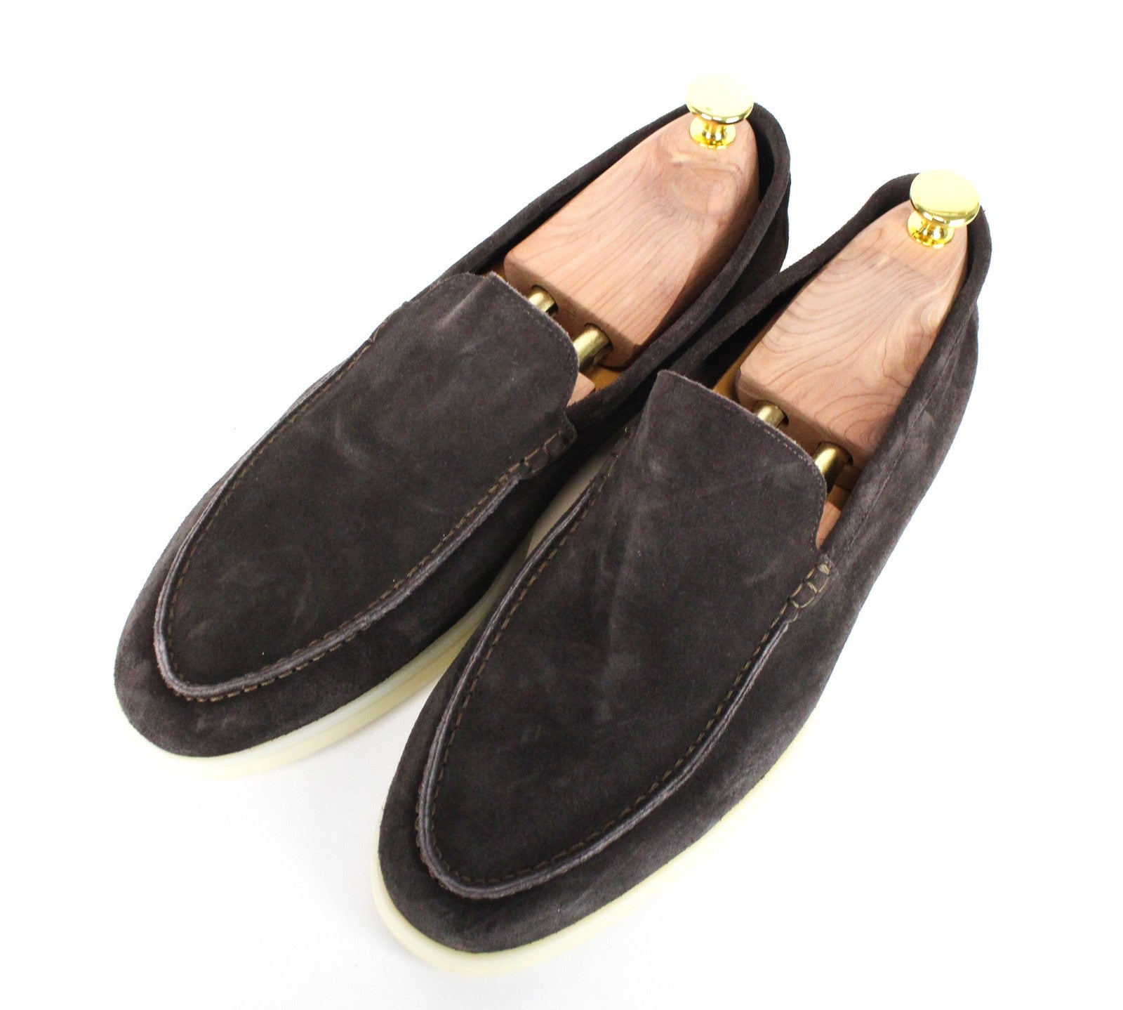 SUITSUPPLY Men Casual Shoes EU43/UK9 Dark Brown Suede Leather Loafers Smart