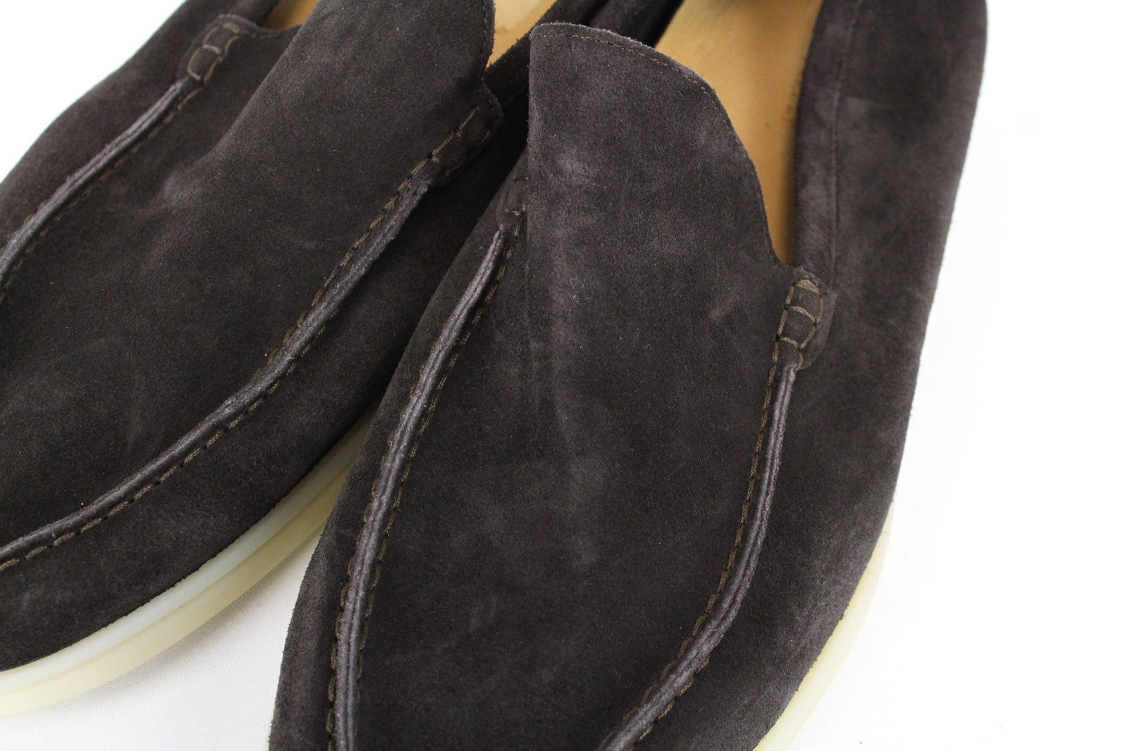 SUITSUPPLY Men Casual Shoes EU43/UK9 Dark Brown Suede Leather Loafers Smart