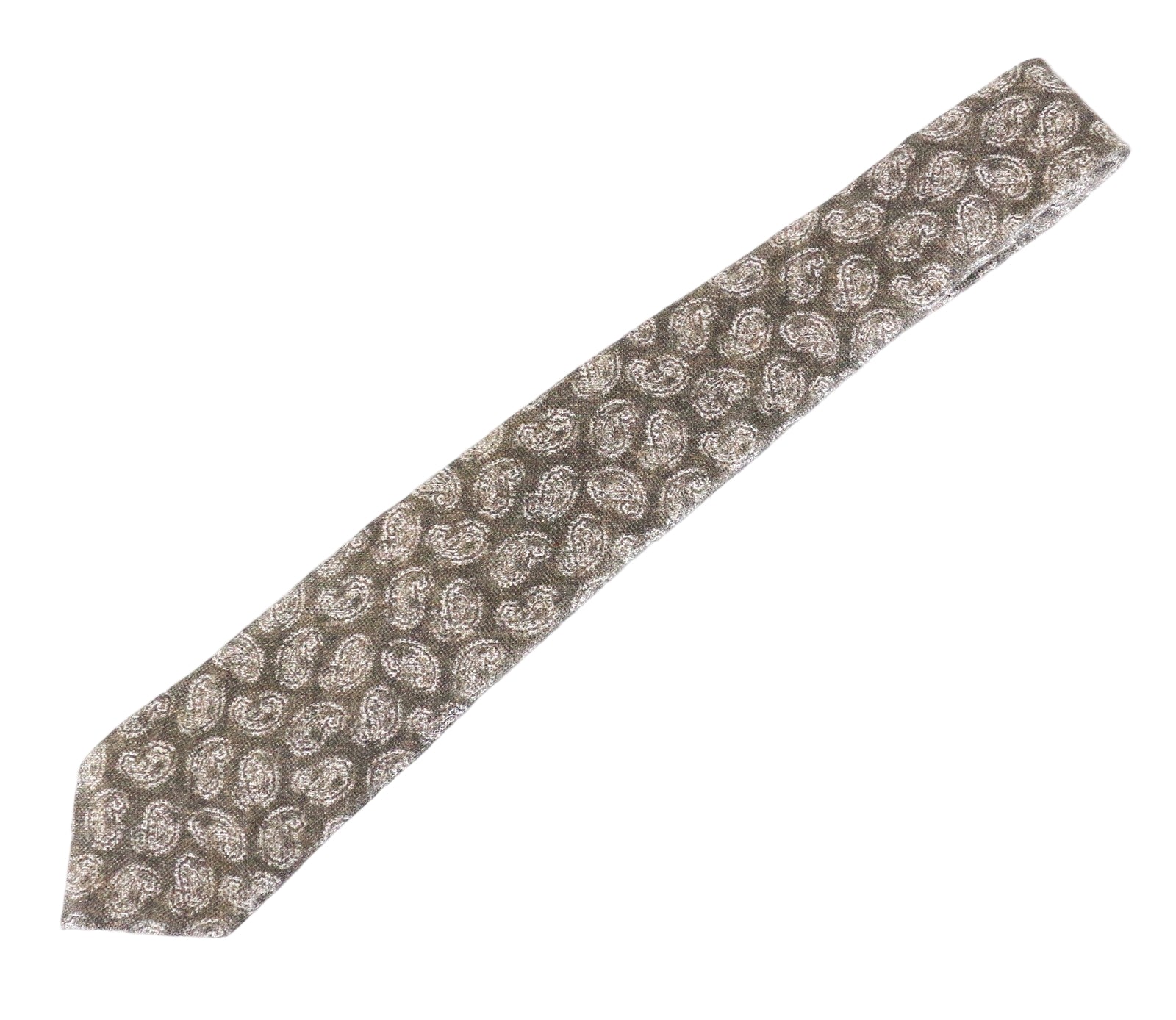 SUITSUPPLY Men Tie 150 x 8 cm Brown Pure Linen Patterned Pointed-End Classic