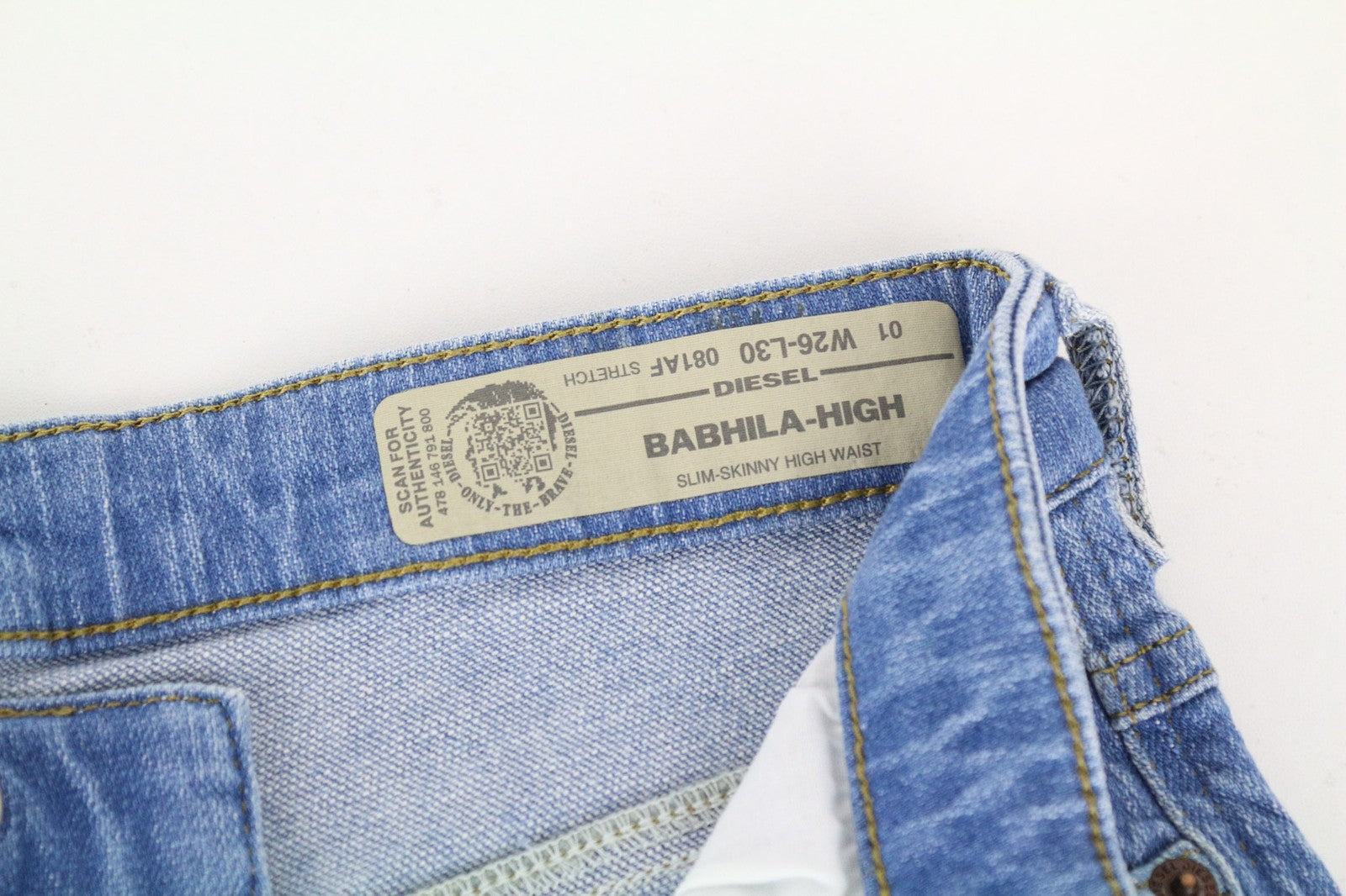 DIESEL Babhila-High 081AF Women Jeans W26/L30 Slim Skinny Blue Cotton Stretch