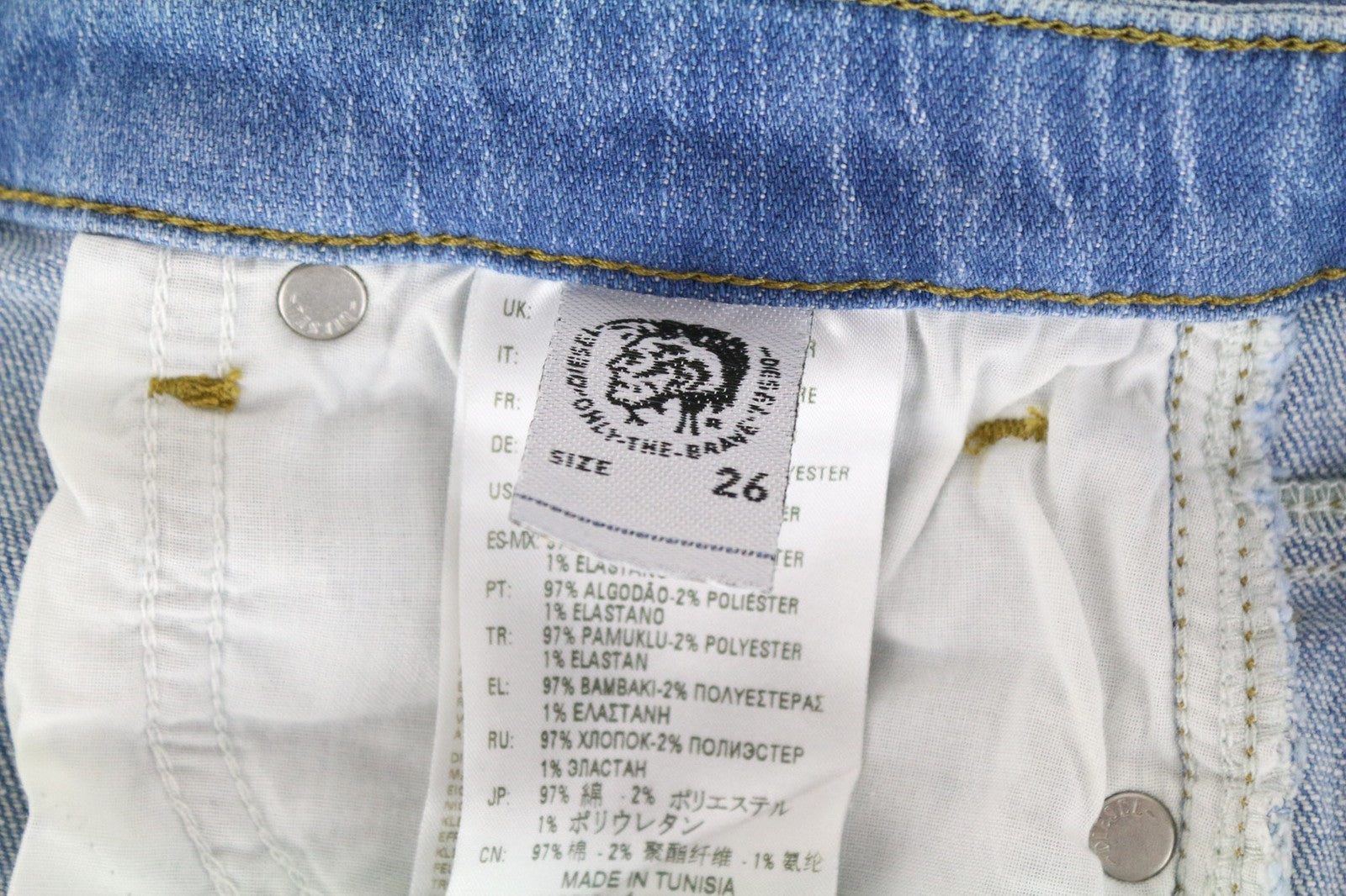 DIESEL Babhila-High 081AF Women Jeans W26/L30 Slim Skinny Blue Cotton Stretch