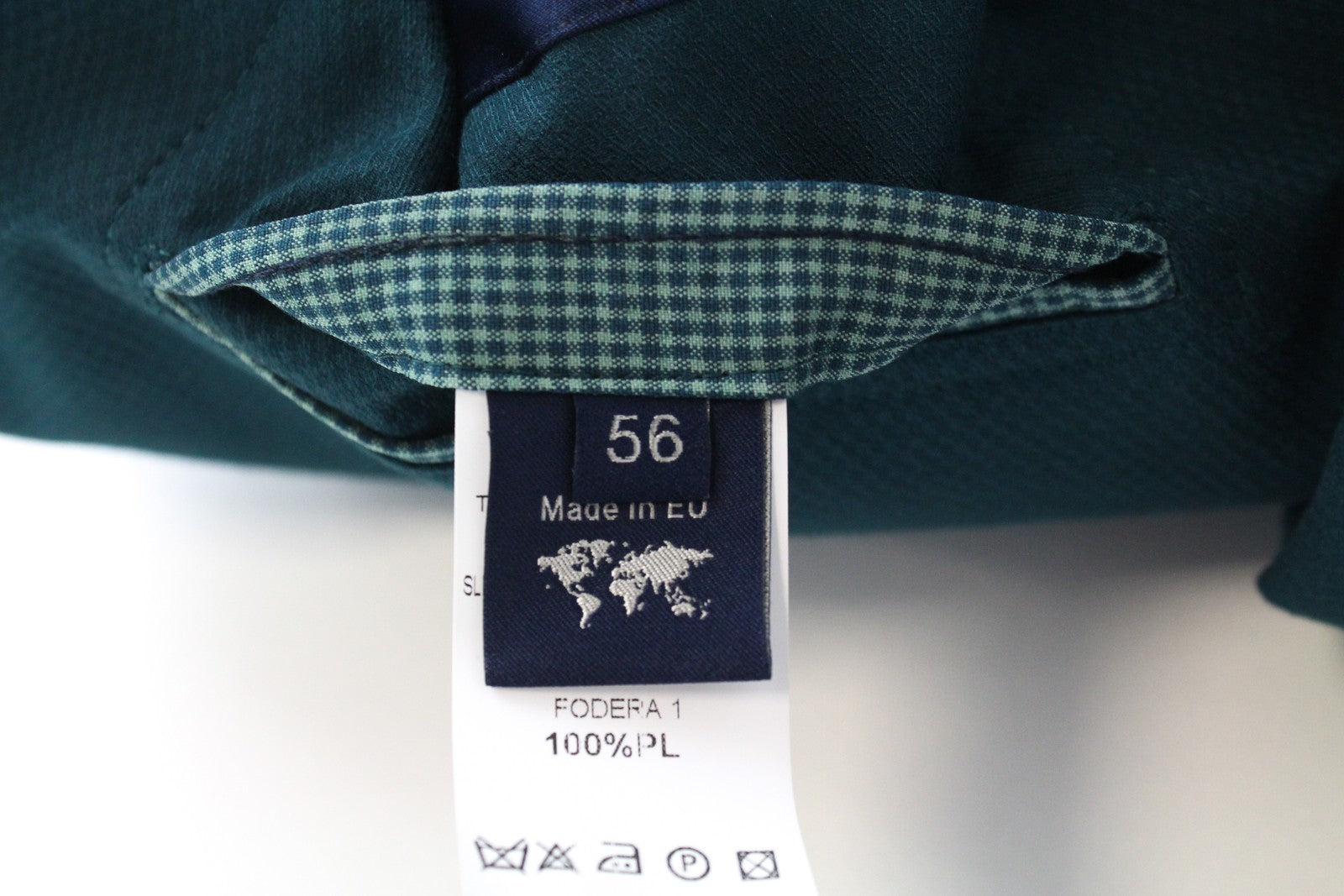 HARMONT & BLAINE Men Blazer 56 Green Cotton Stretch Unlined Classic Notch Lapel