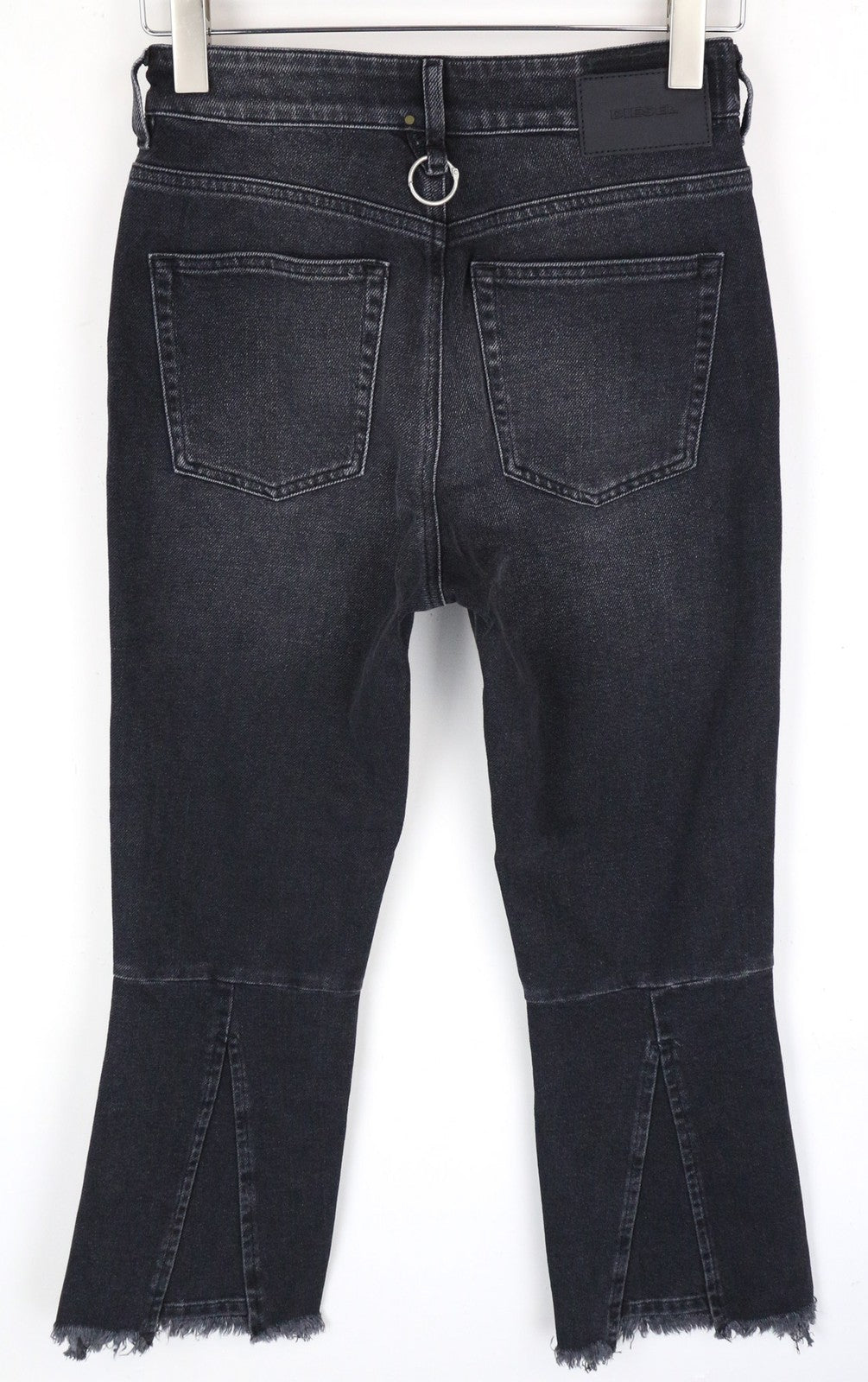 DIESEL D-Earlie 080AP Women Jeans W26/L32 Slim Fit Zip Pocket Grey Cotton Blend