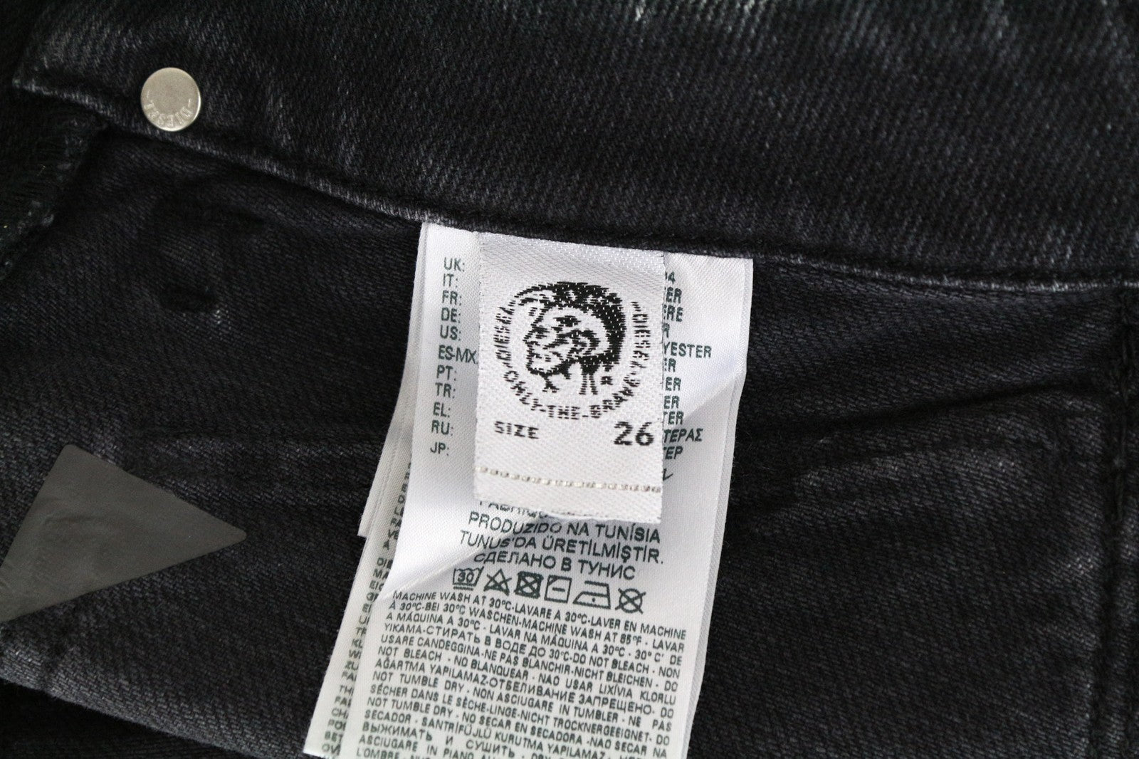 DIESEL D-Earlie 080AP Women Jeans W26/L32 Slim Fit Zip Pocket Grey Cotton Blend