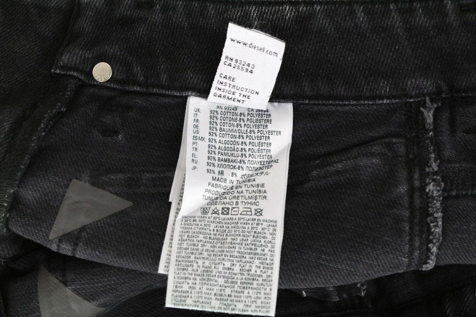 DIESEL D-Earlie 080AP Women Jeans W26/L32 Slim Fit Zip Pocket Grey Cotton Blend