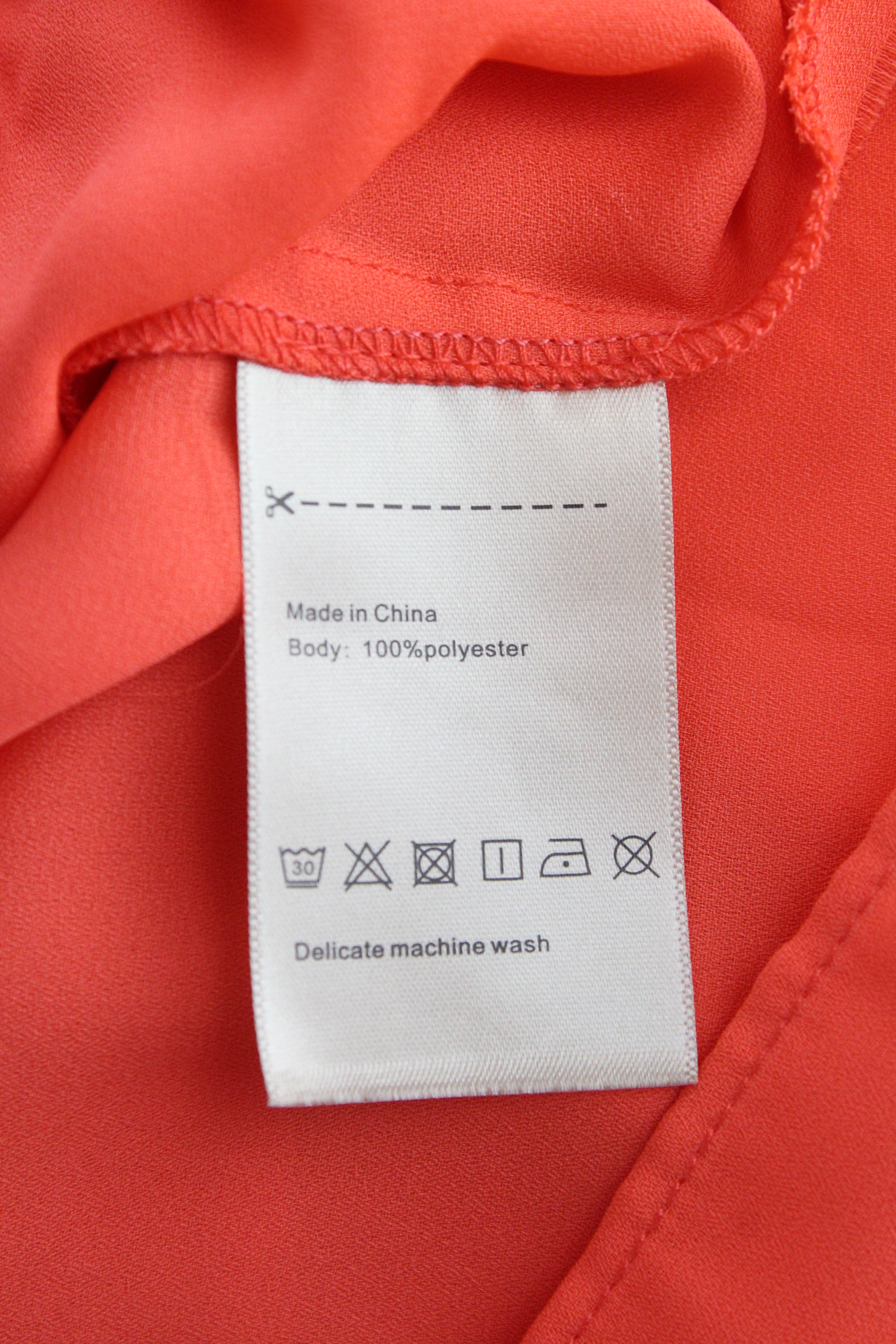 MAISON SCOTCH Women Blouse ~M Bright Orange Long Sleeved Wrappd V-Neck