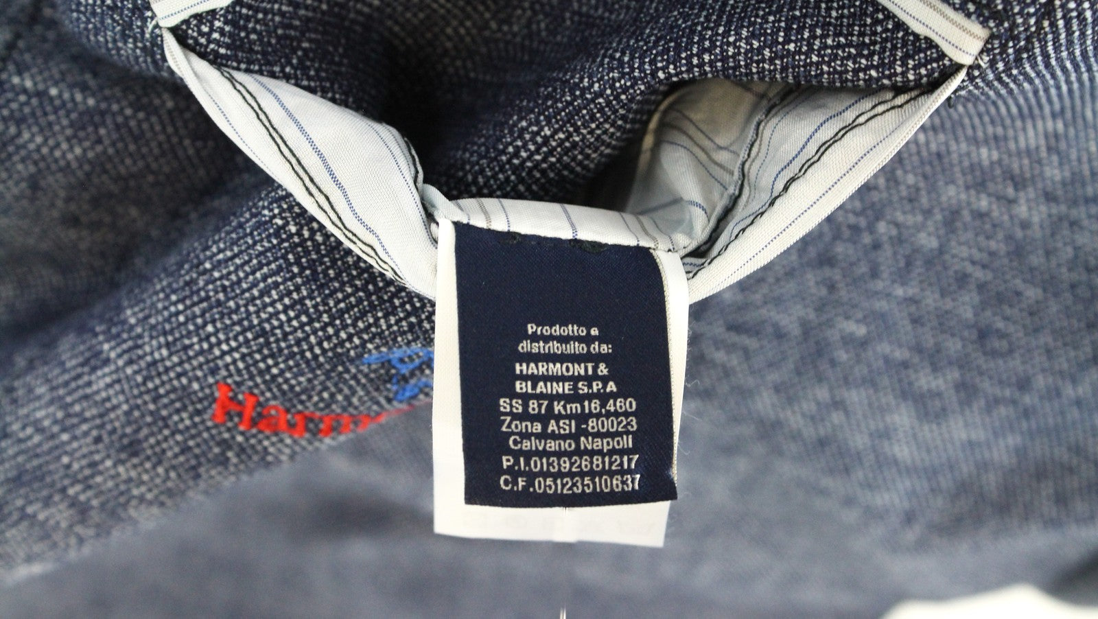 HARMONT & BLAINE Men Blazer 50 Blue Double-Breasted Cotton Notch Lapel Classic