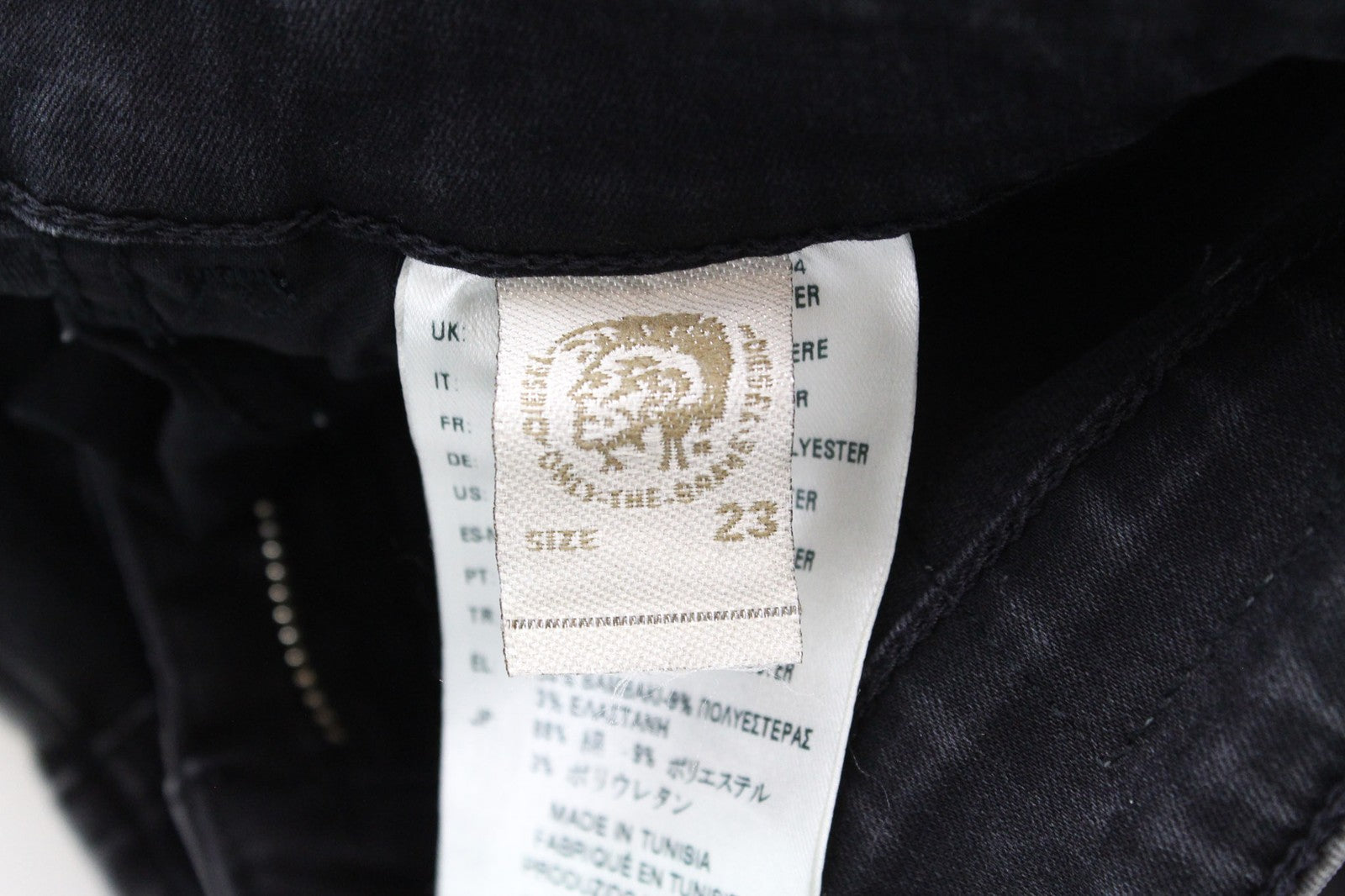 DIESEL Slandy 0680I Women Jeans W23/L32 Grey Girls Super Slim Skinny Stretch