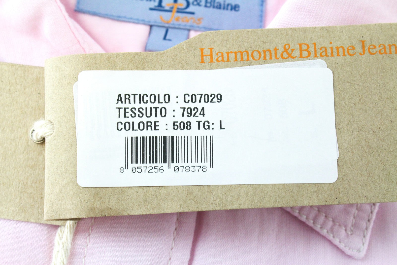 HARMONT & BLAINE Men Shirt L Pink Pure Cotton Pocketed Long Sleeved Button-Up