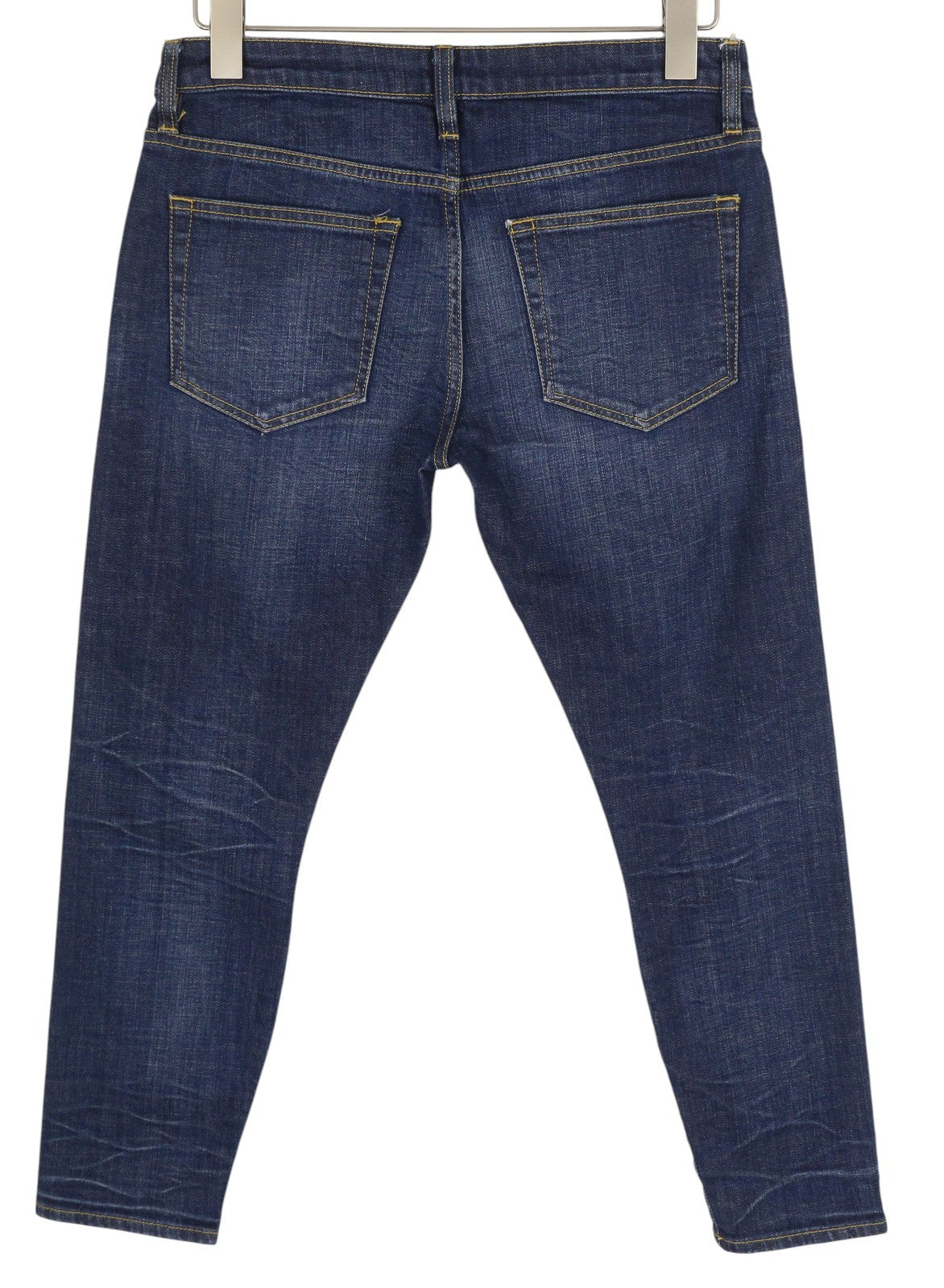 R13 Biker Boy Women Jeans 27 Howell Indigo Blue Faded Skinny Fit Ankle Length