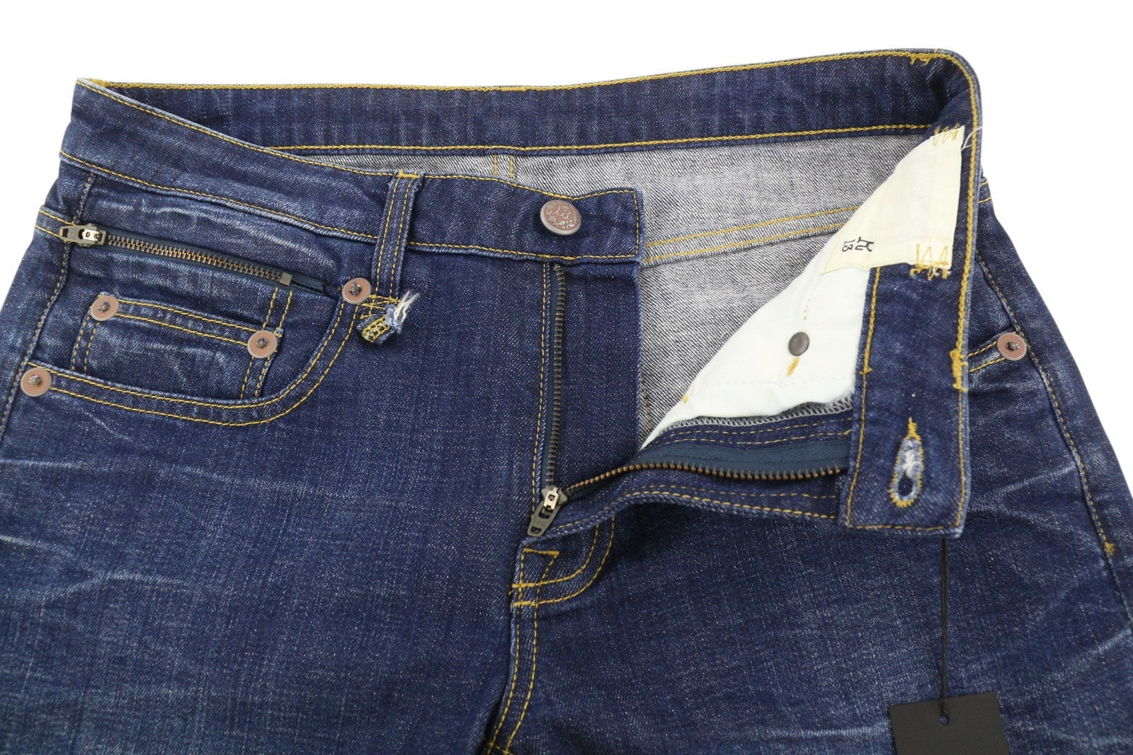 R13 Biker Boy Women Jeans 27 Howell Indigo Blue Faded Skinny Fit Ankle Length